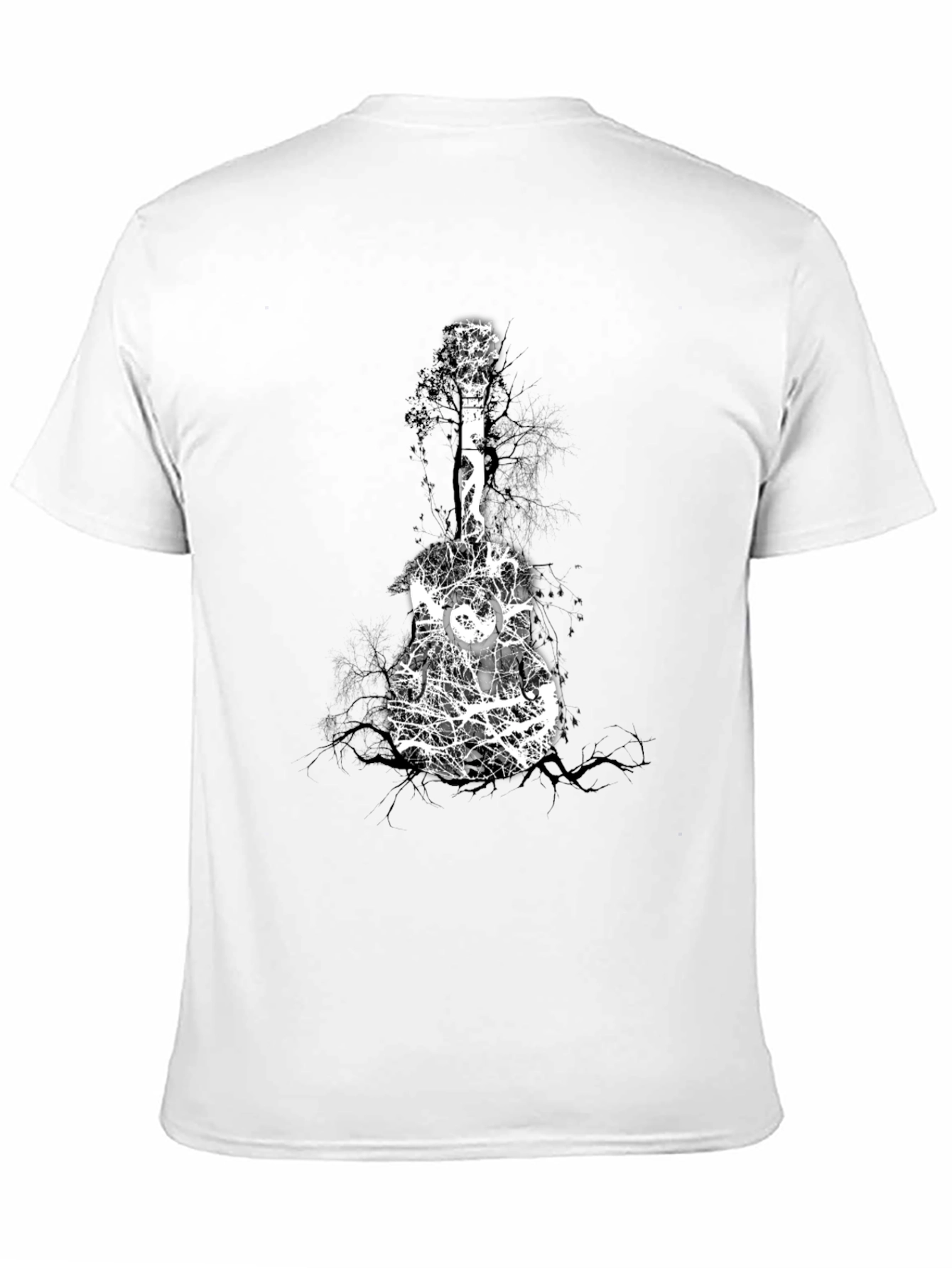 Guitar Tree Graphic Black T-Shirt