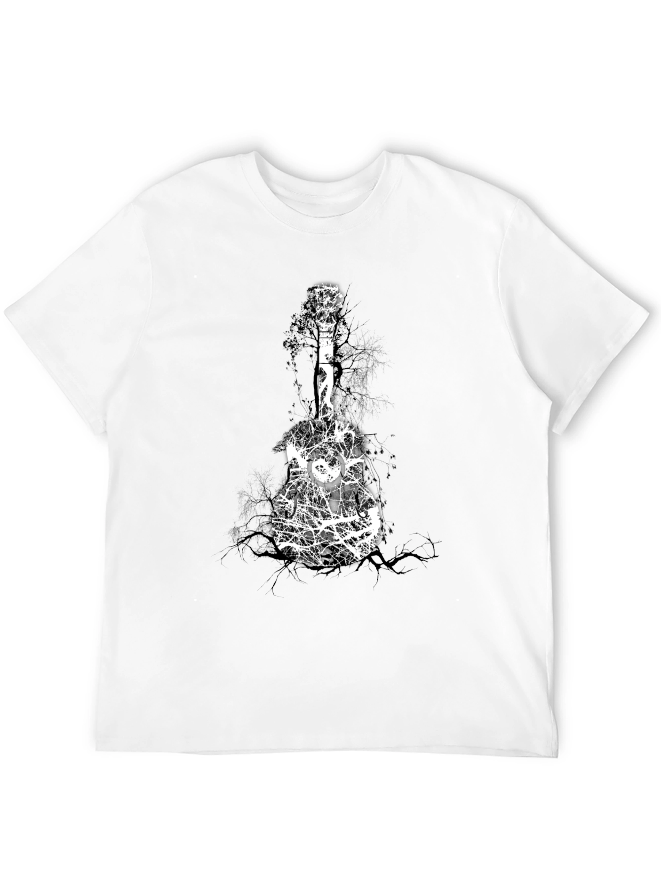 Guitar Tree Graphic Black T-Shirt