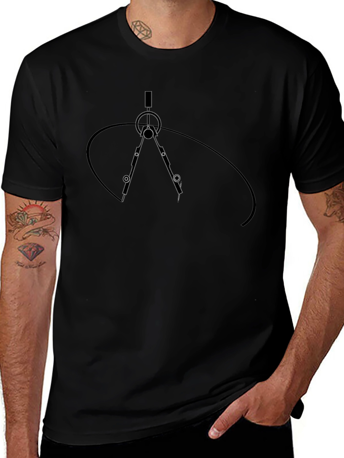 Architects Compass Graphic T-Shirt - Black