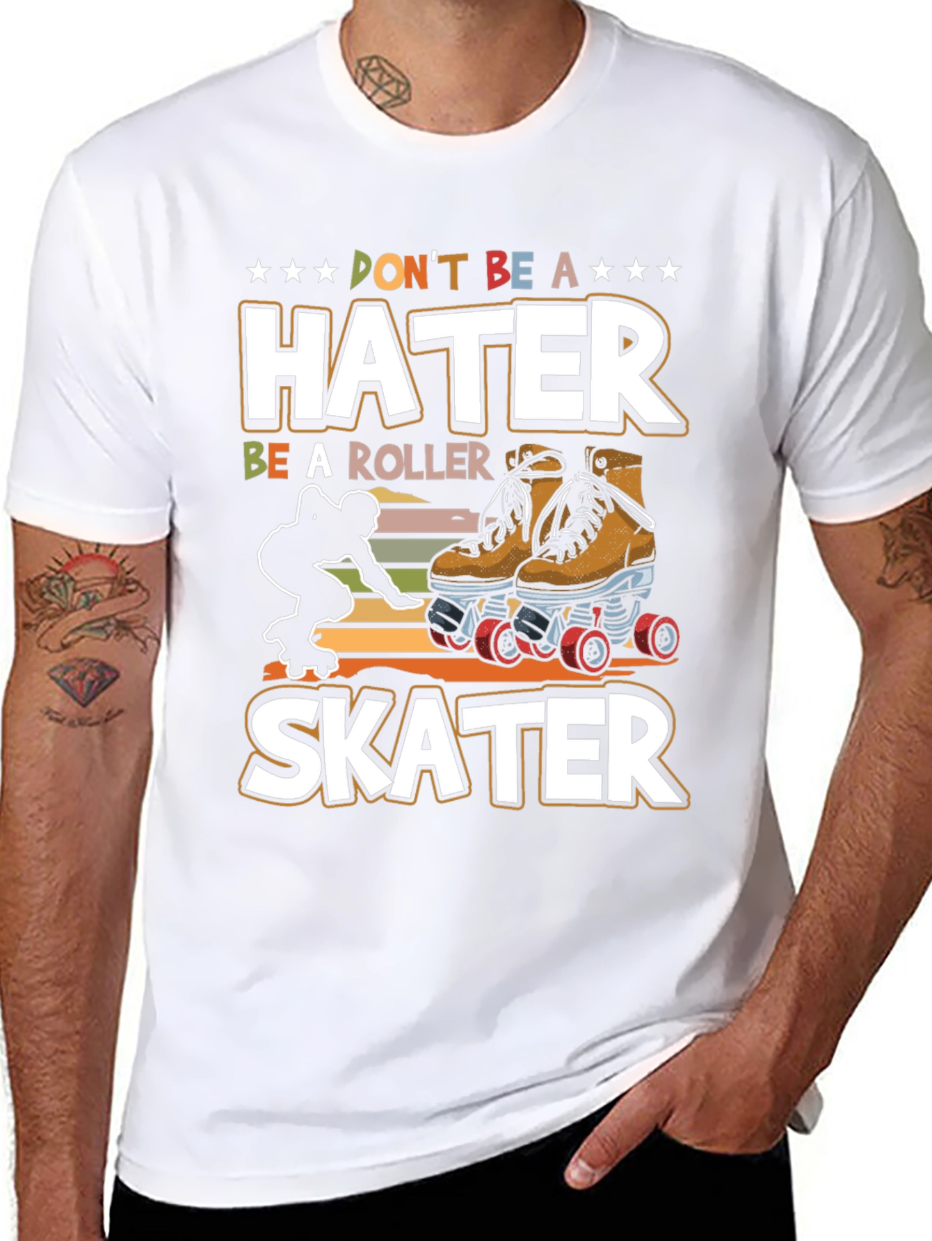 Dont Be a Hater Be a Roller Skater T-Shirt