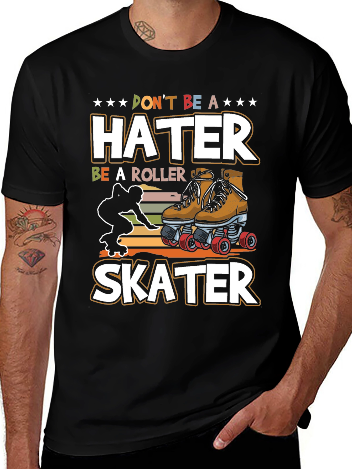 Dont Be a Hater Be a Roller Skater T-Shirt