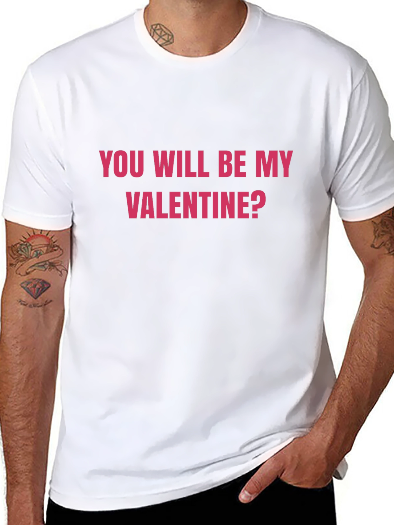 You Will Be My Valentine? Black Graphic Tee