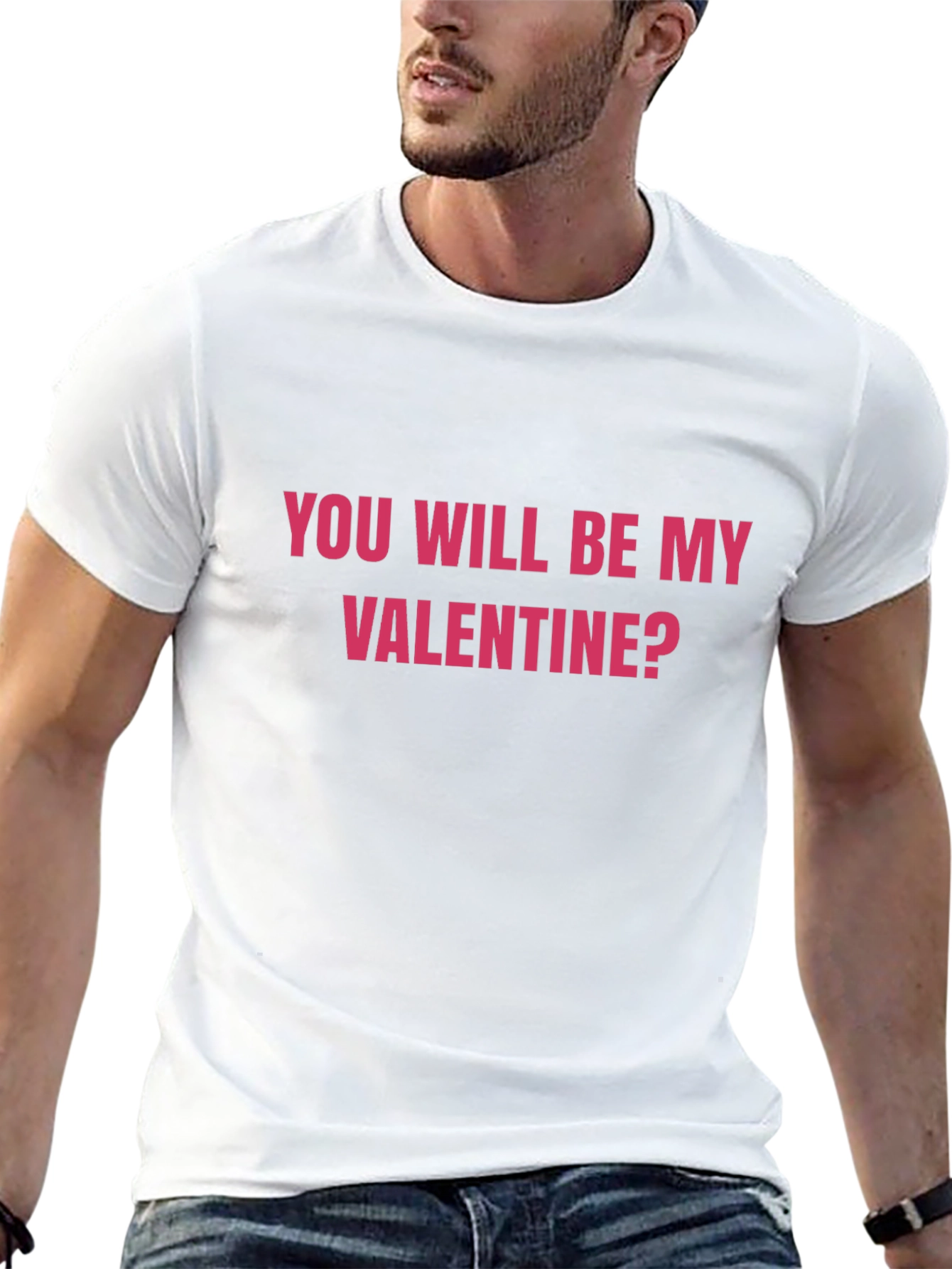 You Will Be My Valentine? Black Graphic Tee