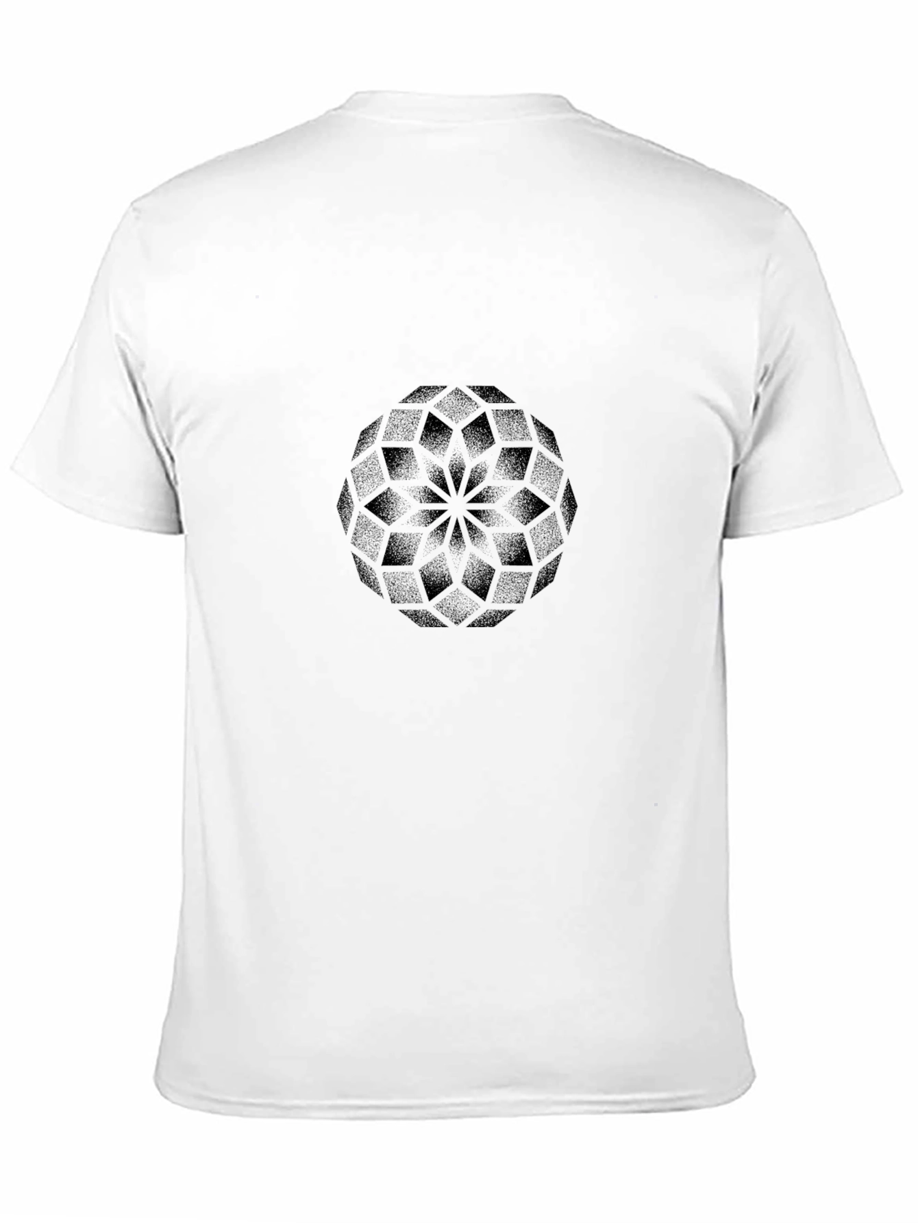 Geometric Mandala Graphic Tee - Black Casual Shirt