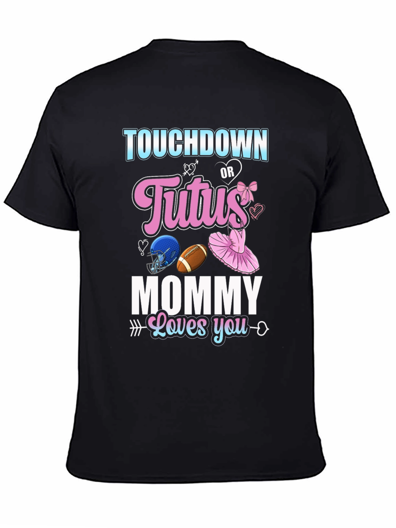 Touchdown or Tutus Gender Reveal T-Shirt