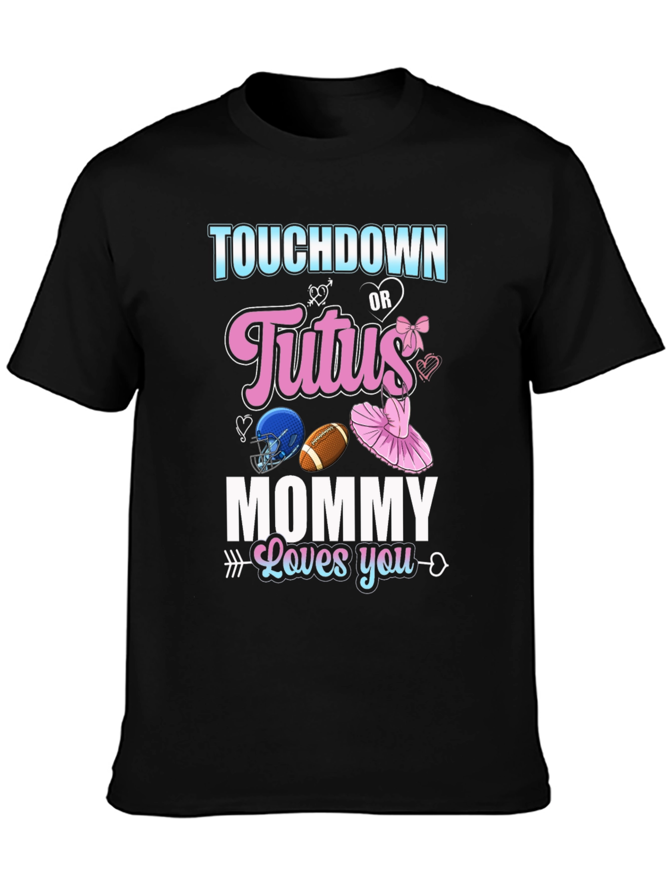 Touchdown or Tutus Gender Reveal T-Shirt