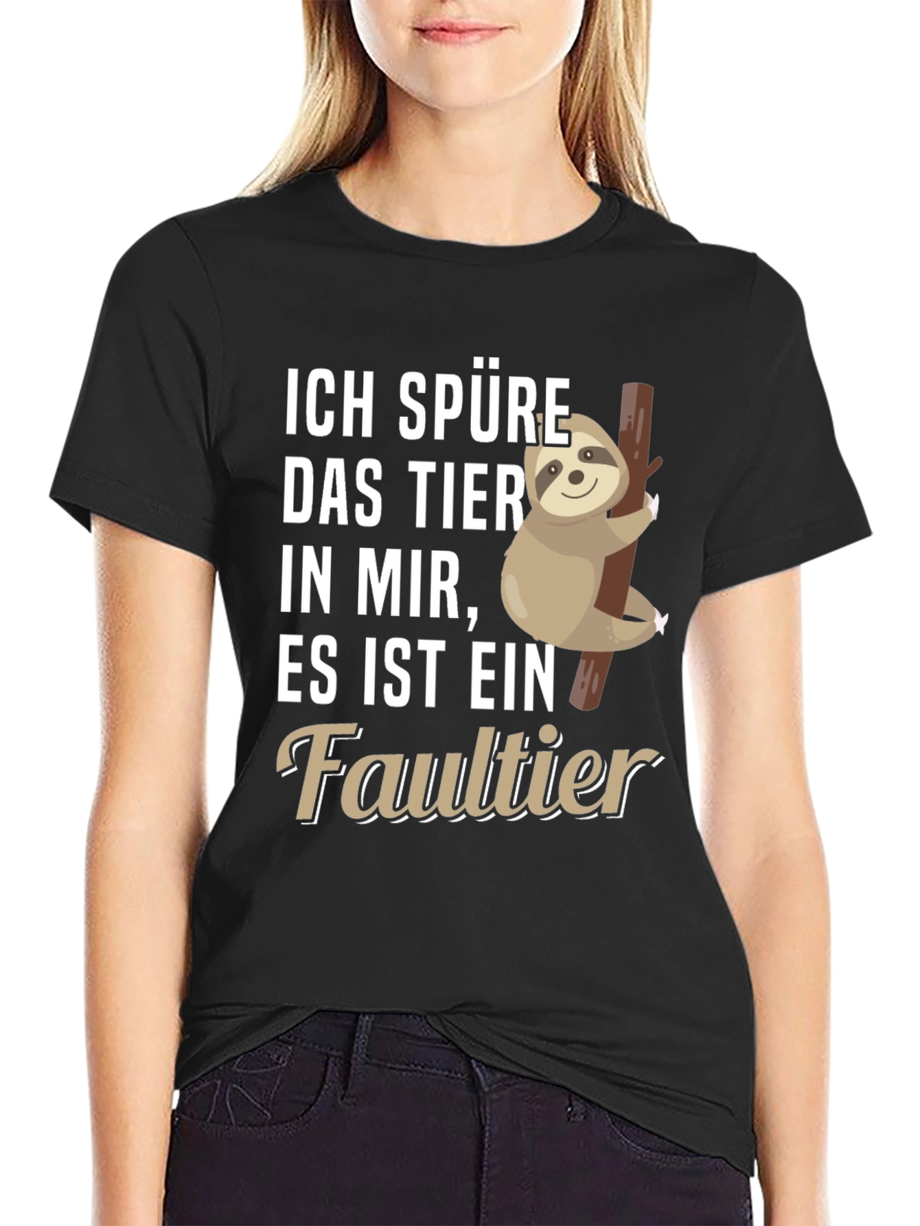 Ich Spure Das Tier T-Shirt Sloth Design