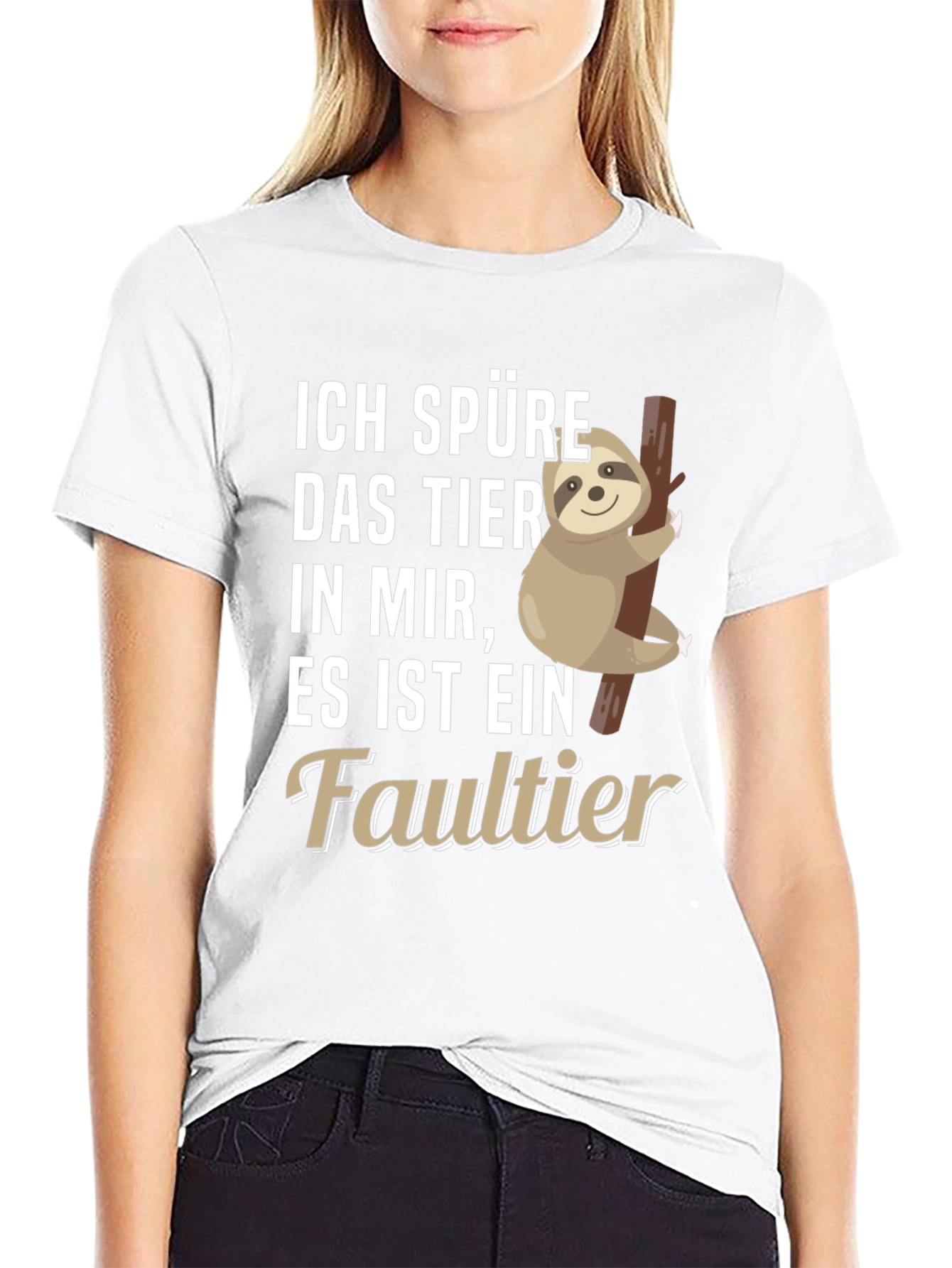 Ich Spure Das Tier T-Shirt Sloth Design