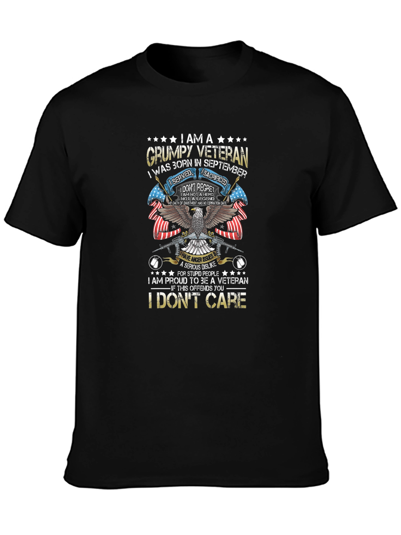 Grumpy Veteran T-Shirt - Born in September