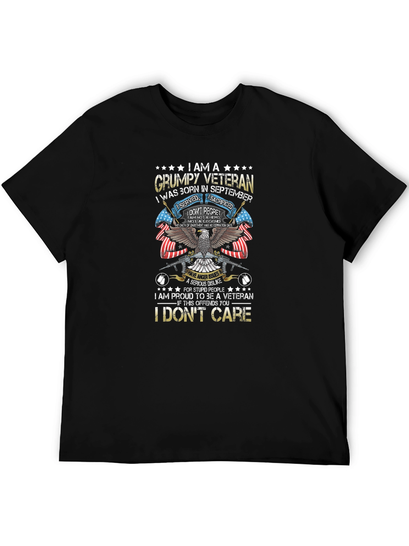 Grumpy Veteran T-Shirt - Born in September