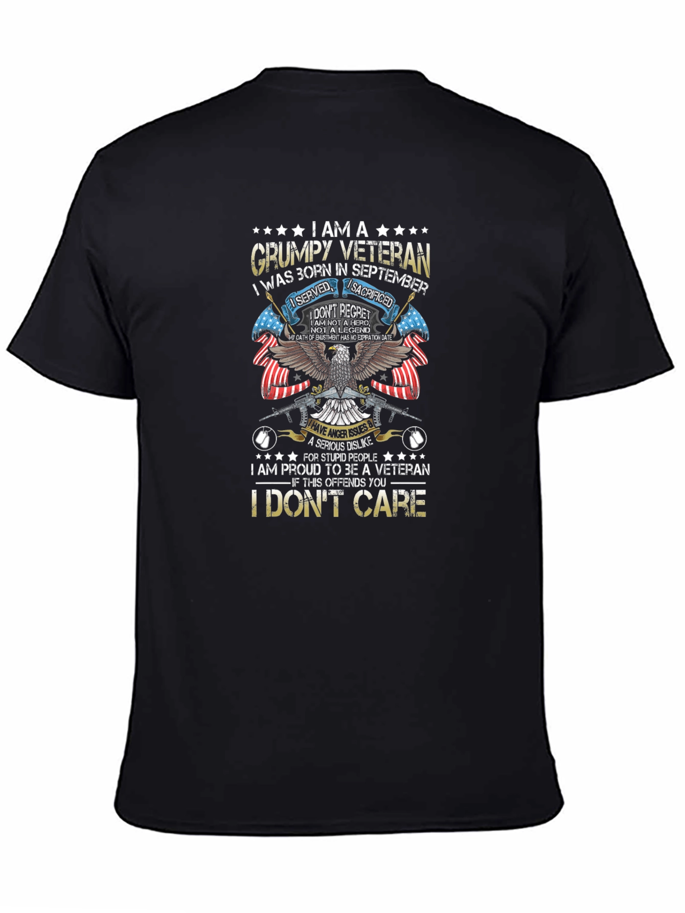 Grumpy Veteran T-Shirt - Born in September