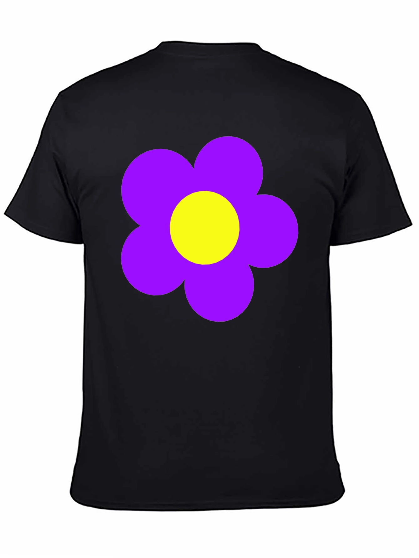 Retro Flower Power T-Shirt - Black