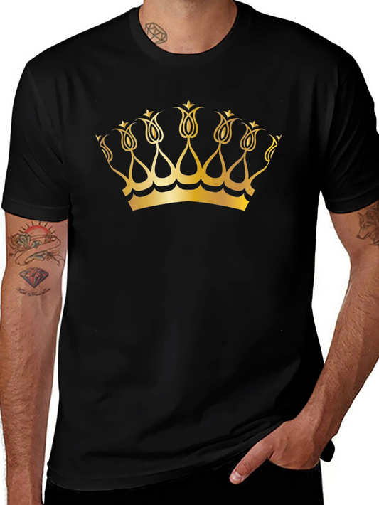 Golden Crown Graphic Black T-Shirt