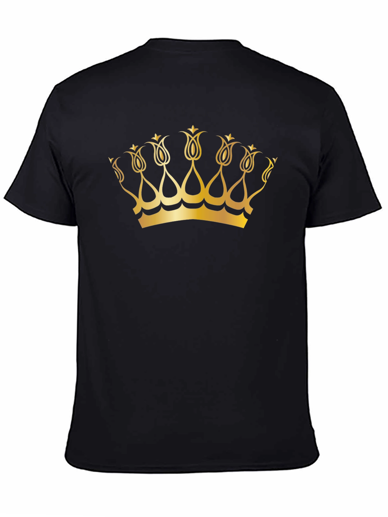 Golden Crown Graphic Black T-Shirt