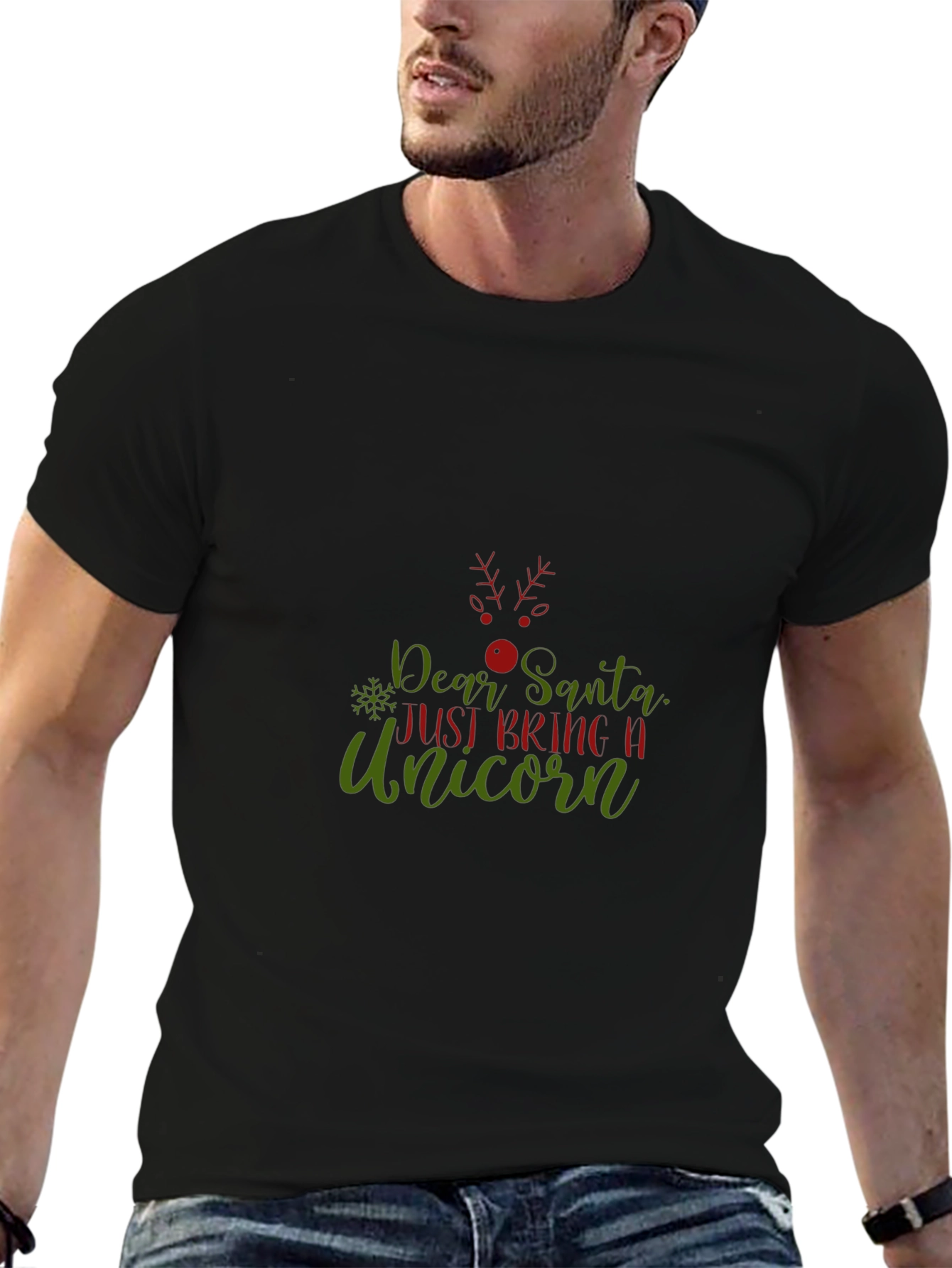 Dear Santa Unicorn Christmas Graphic Tee
