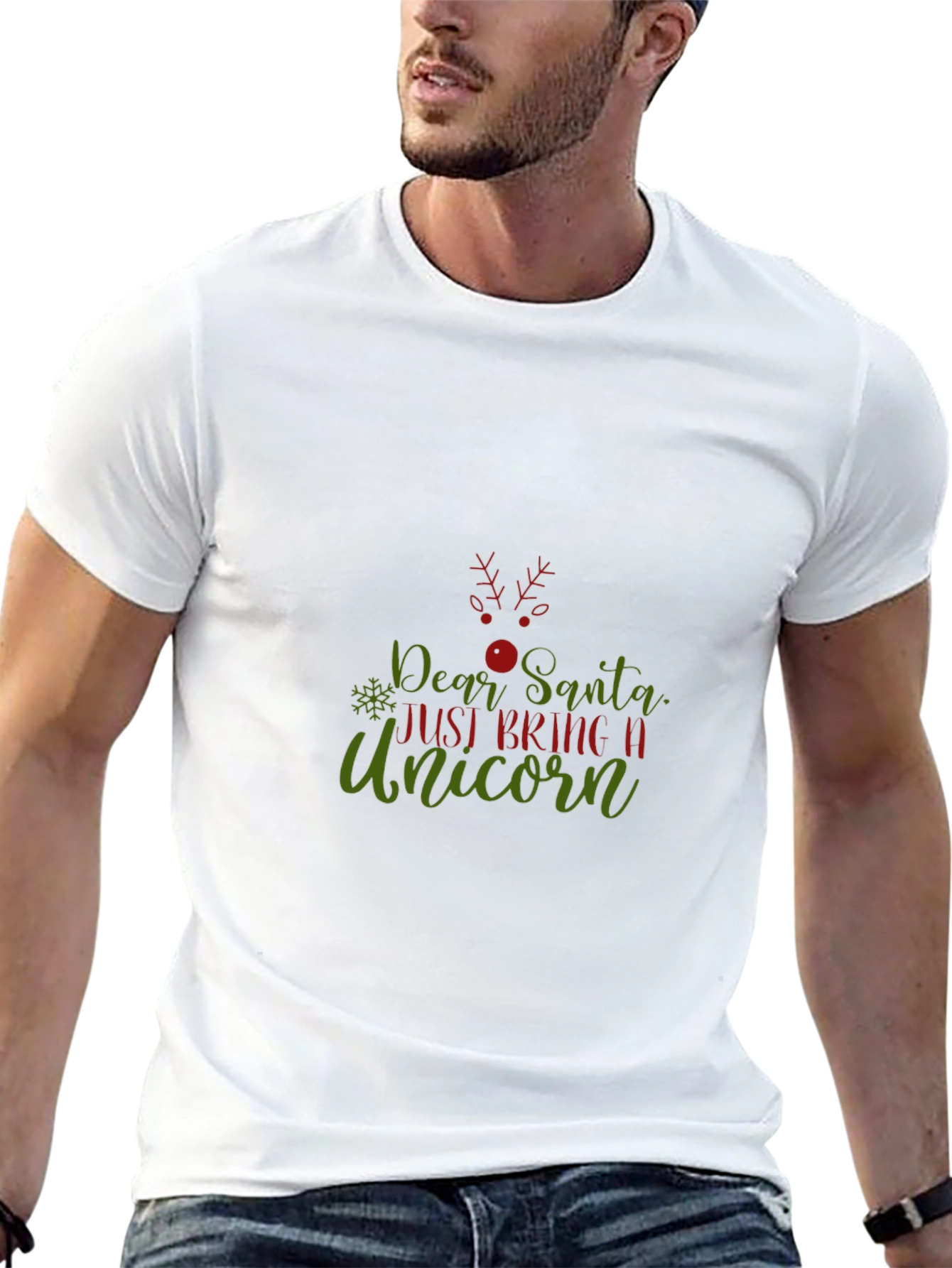 Dear Santa Unicorn Christmas Graphic Tee