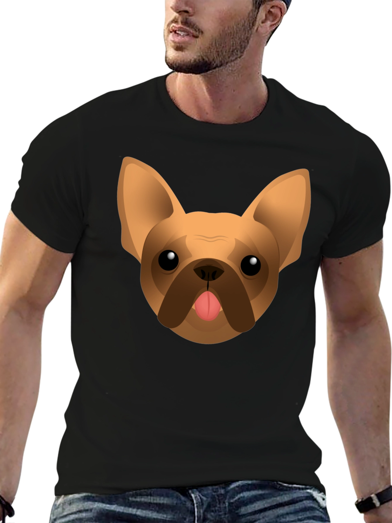 Dog Graphic Black T-Shirt