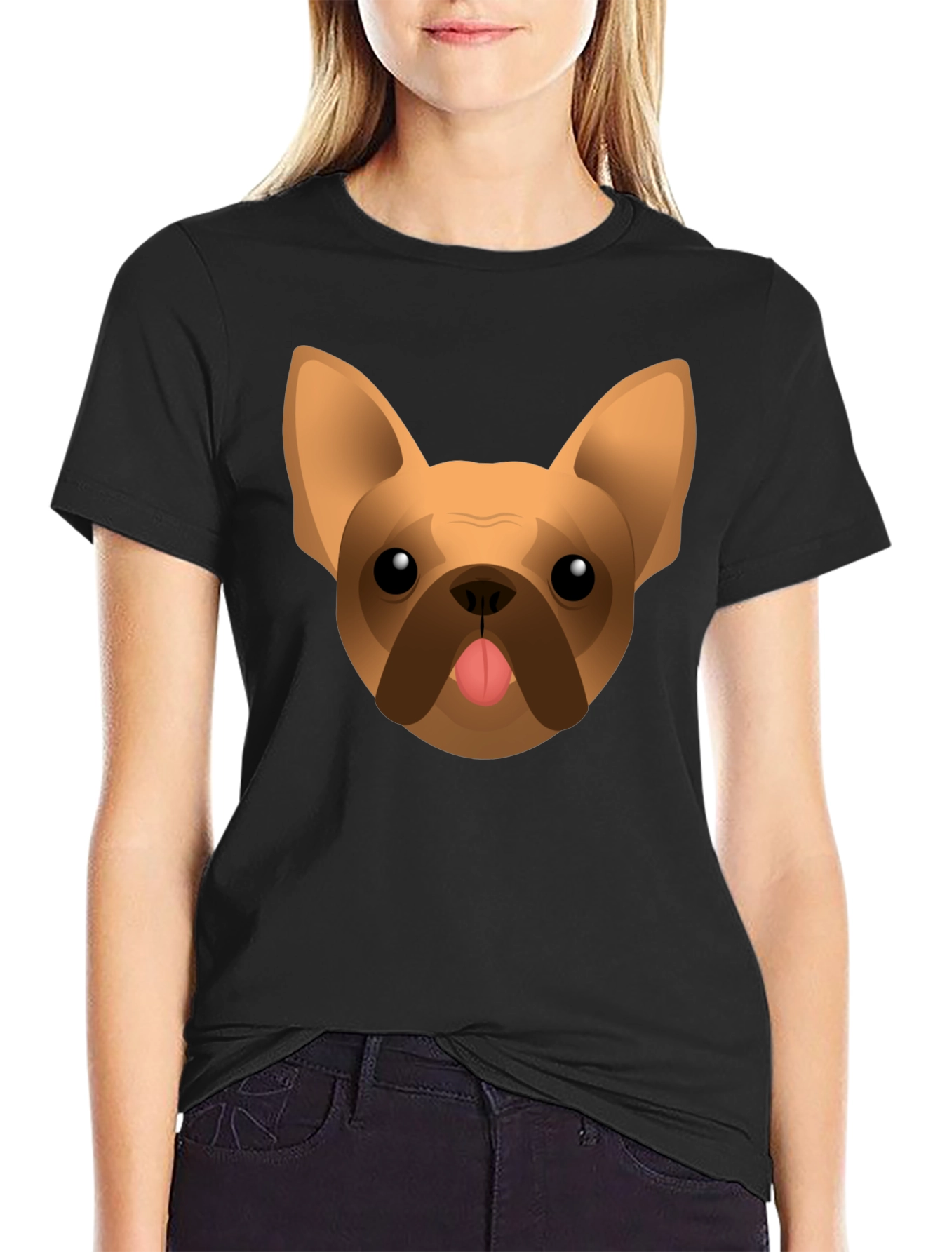 Dog Graphic Black T-Shirt