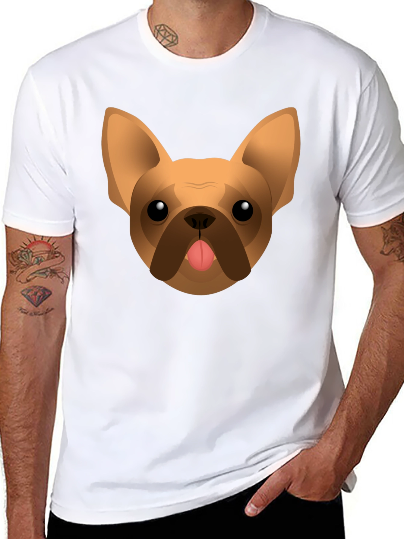 Dog Graphic Black T-Shirt