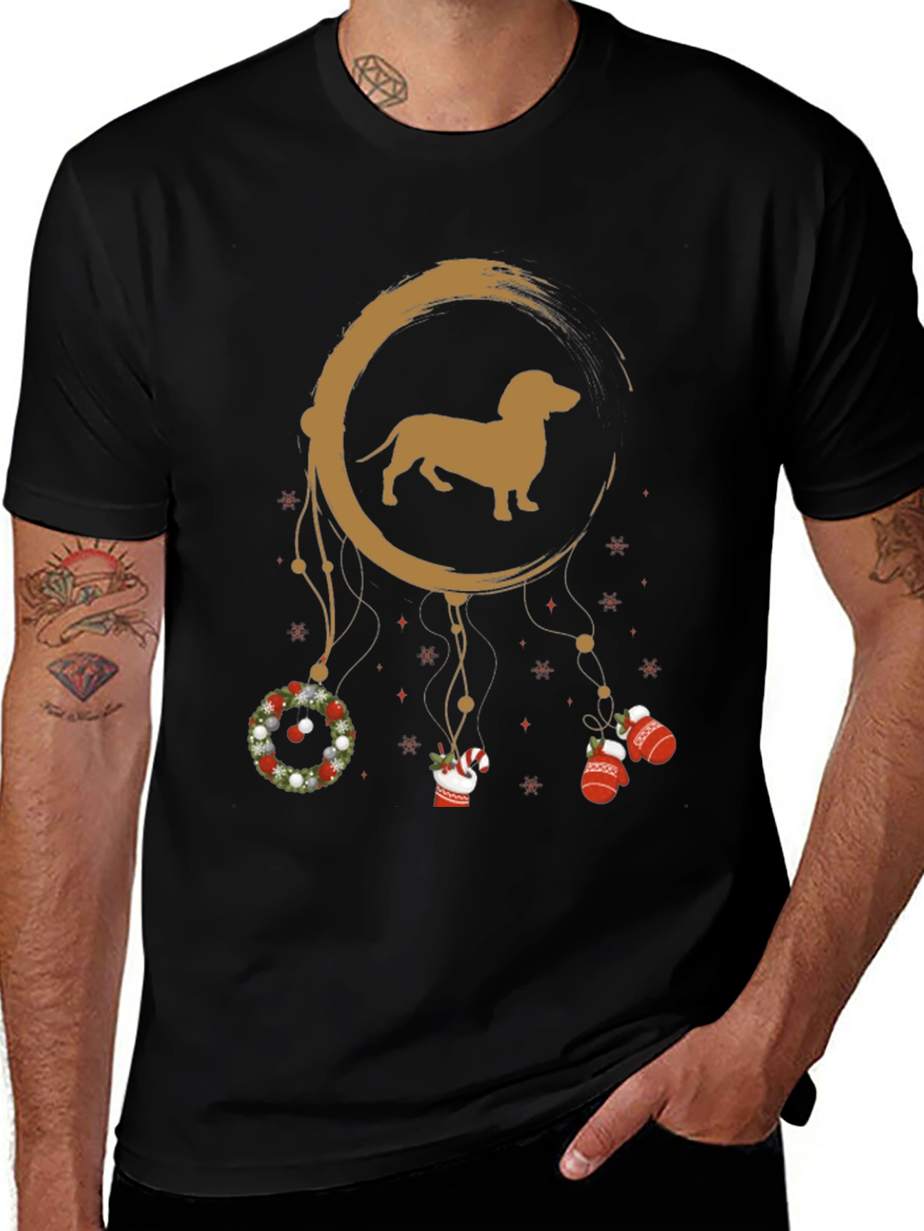 Dachshund Christmas Dreamcatcher T-Shirt