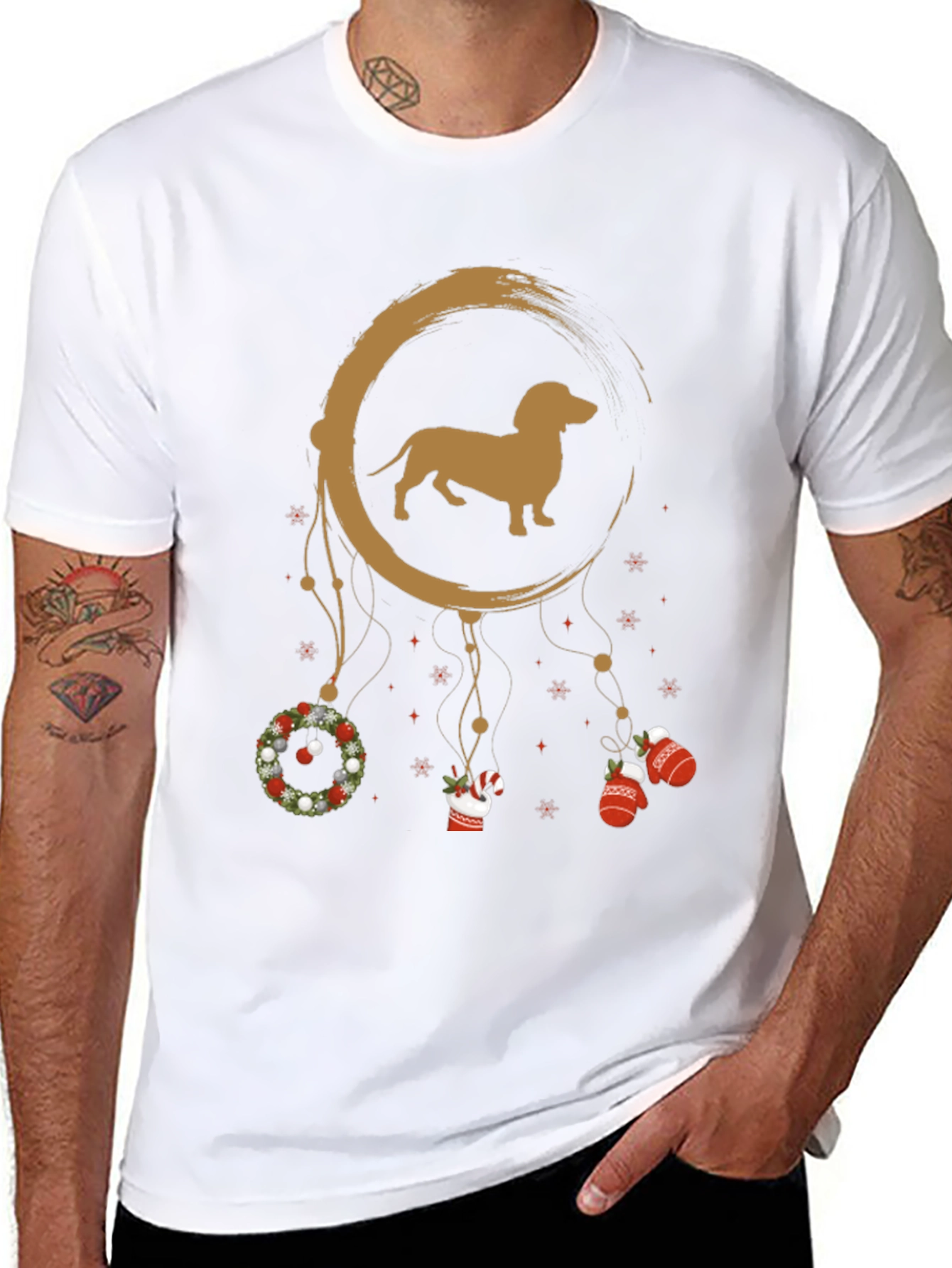 Dachshund Christmas Dreamcatcher T-Shirt