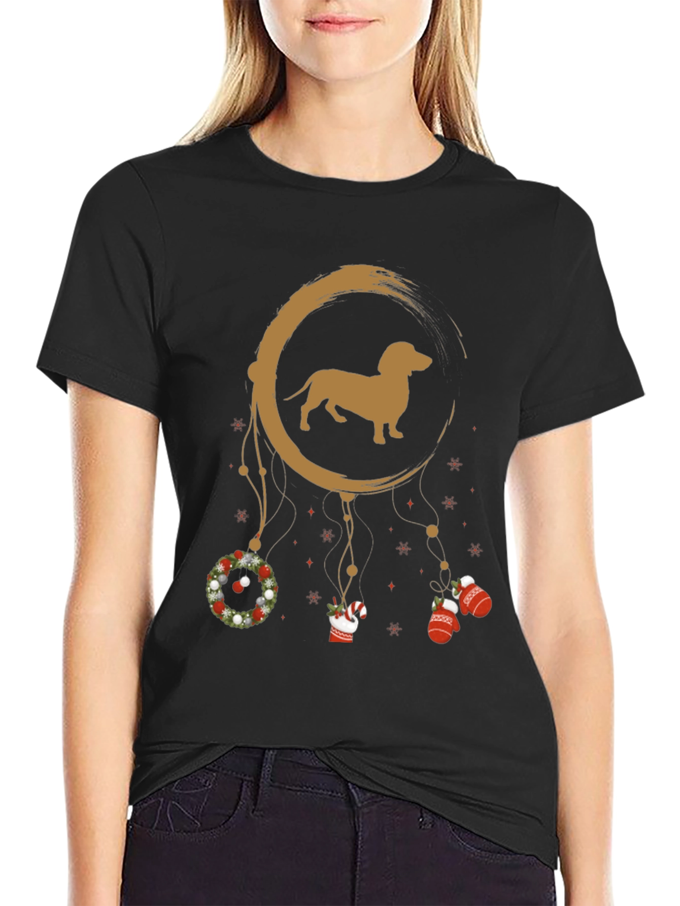 Dachshund Christmas Dreamcatcher T-Shirt