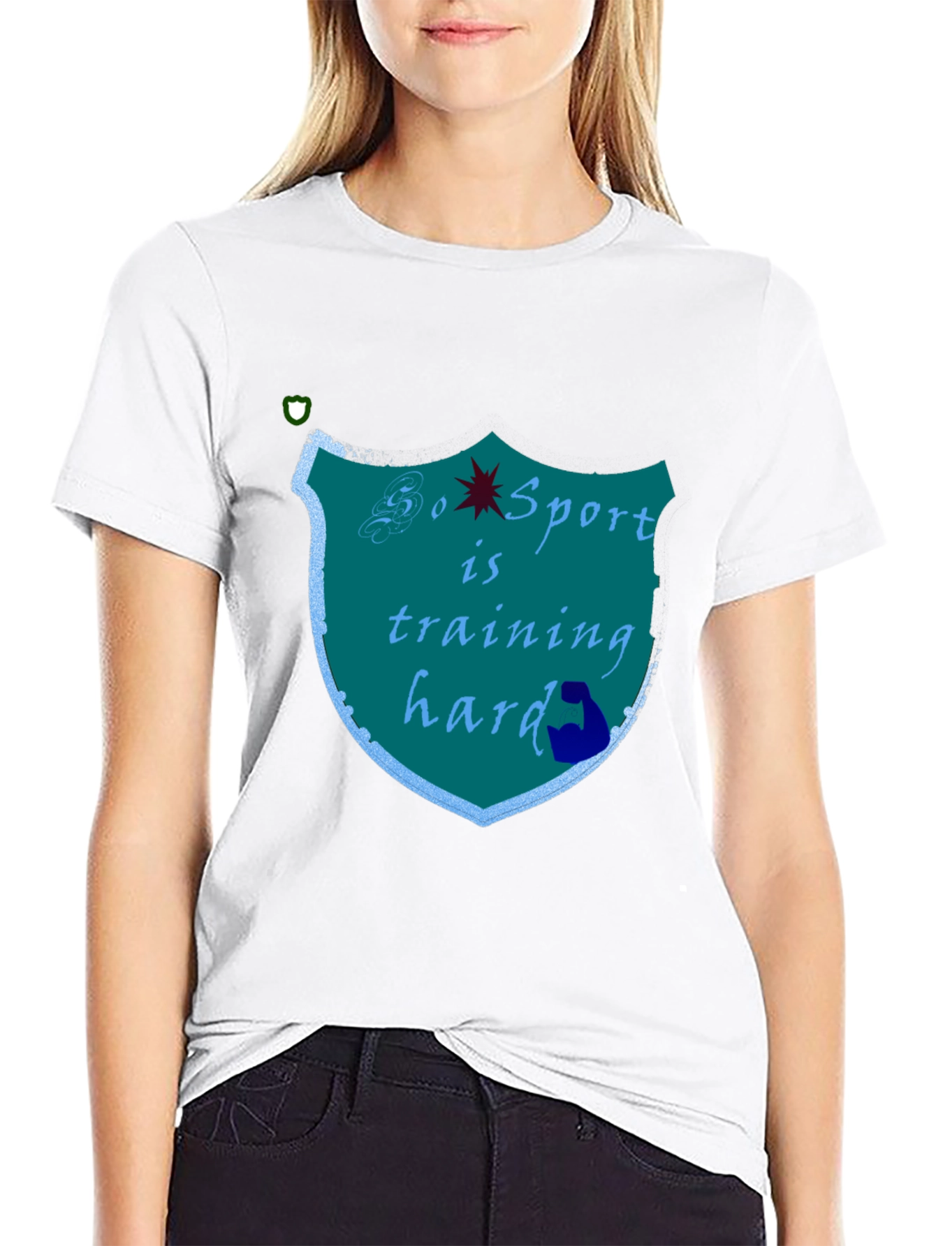 Sports Training Hard Black T-Shirt