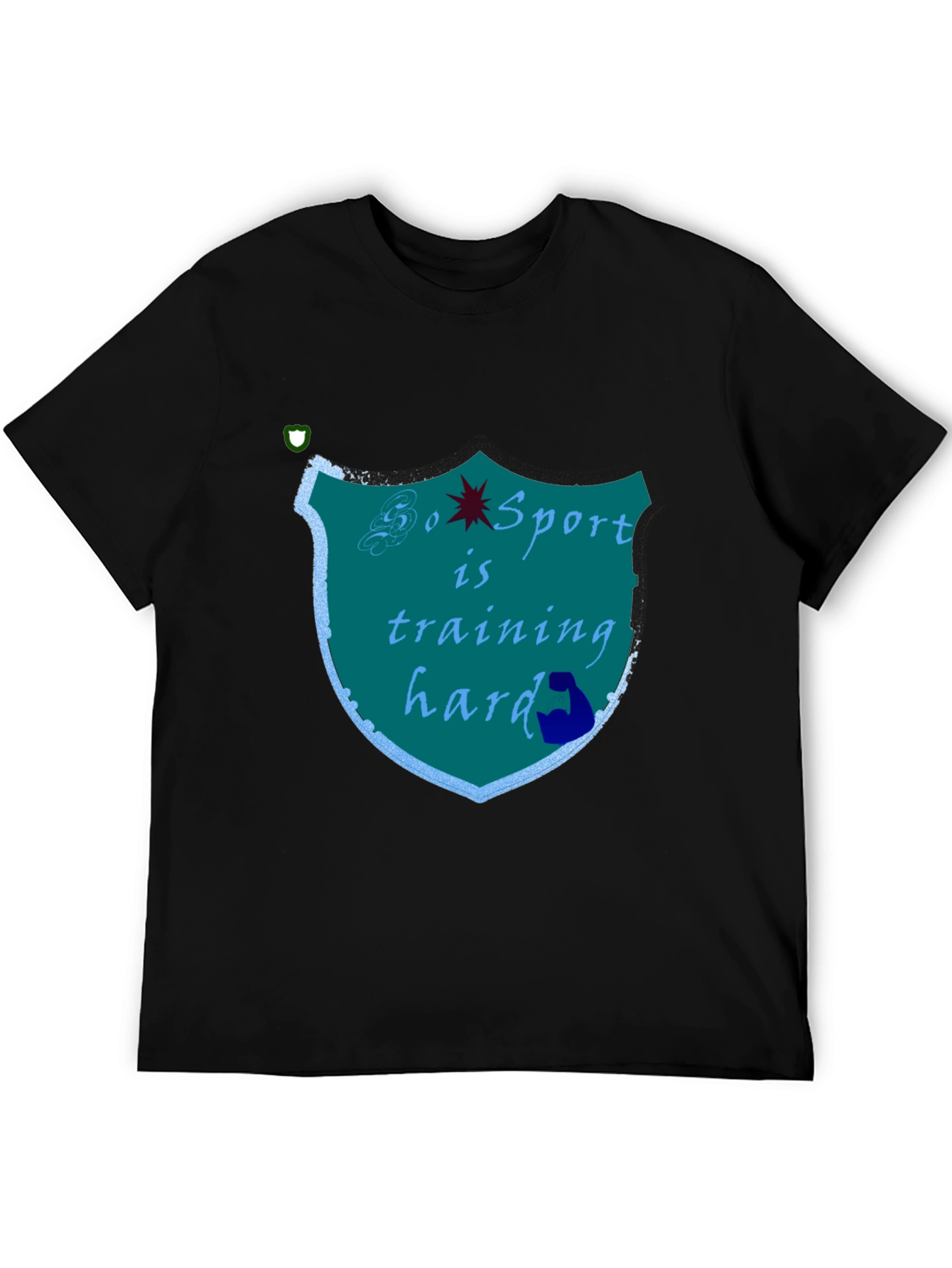 Sports Training Hard Black T-Shirt