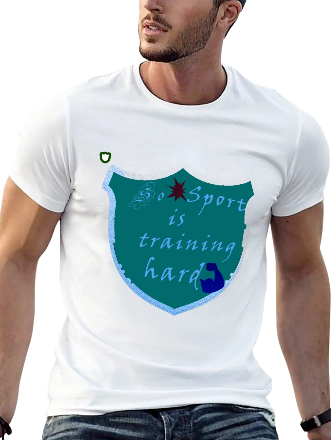 Sports Training Hard Black T-Shirt