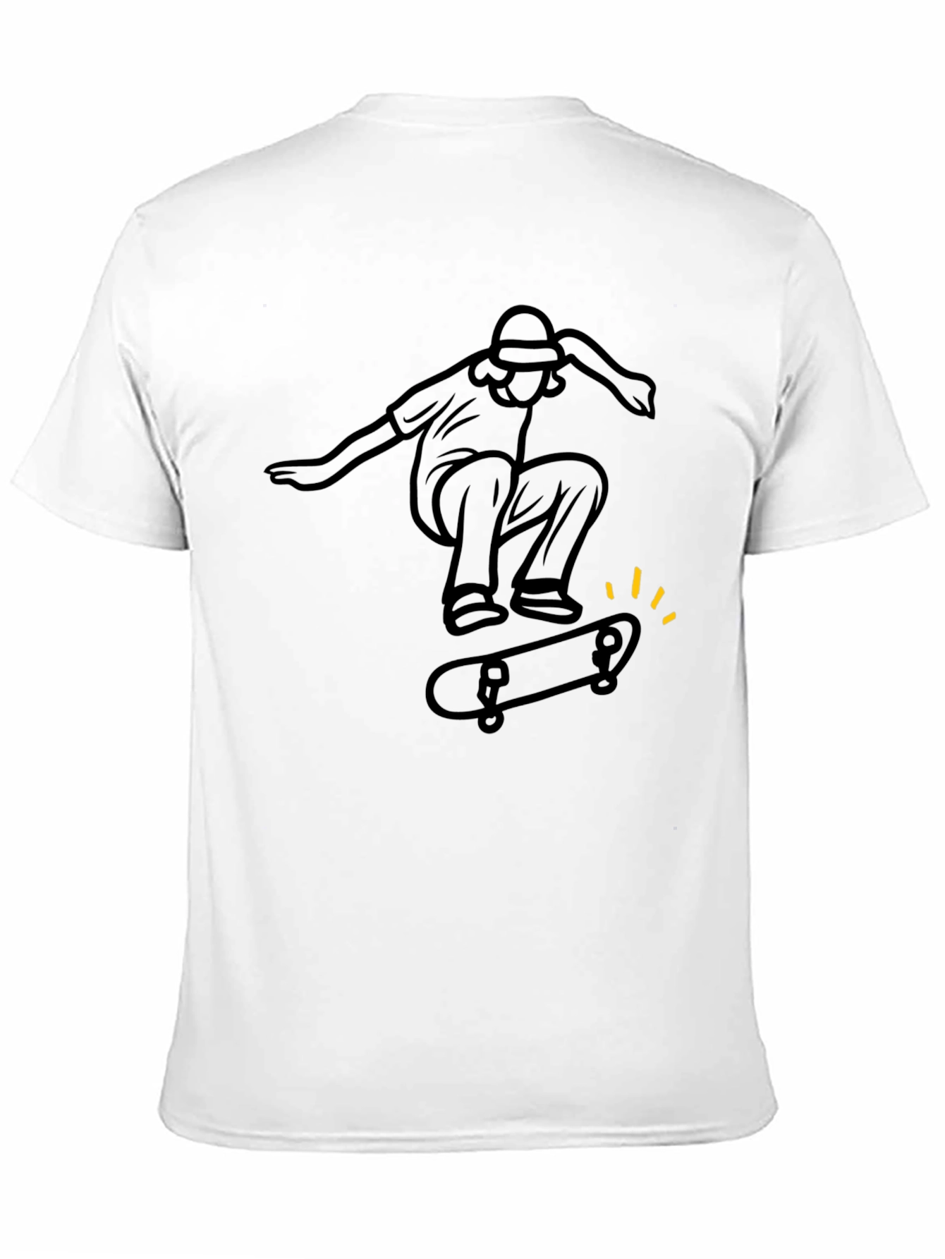 Skater Graphic Tee - Stylish Black Cotton T-Shirt