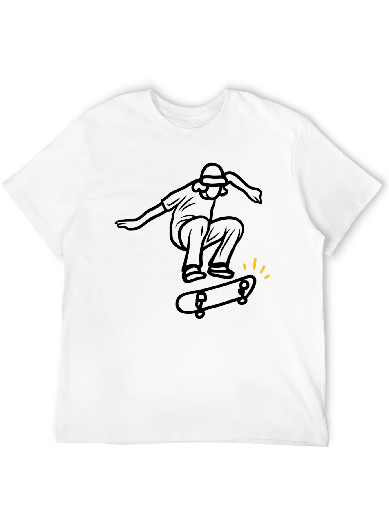 Skater Graphic Tee - Stylish Black Cotton T-Shirt