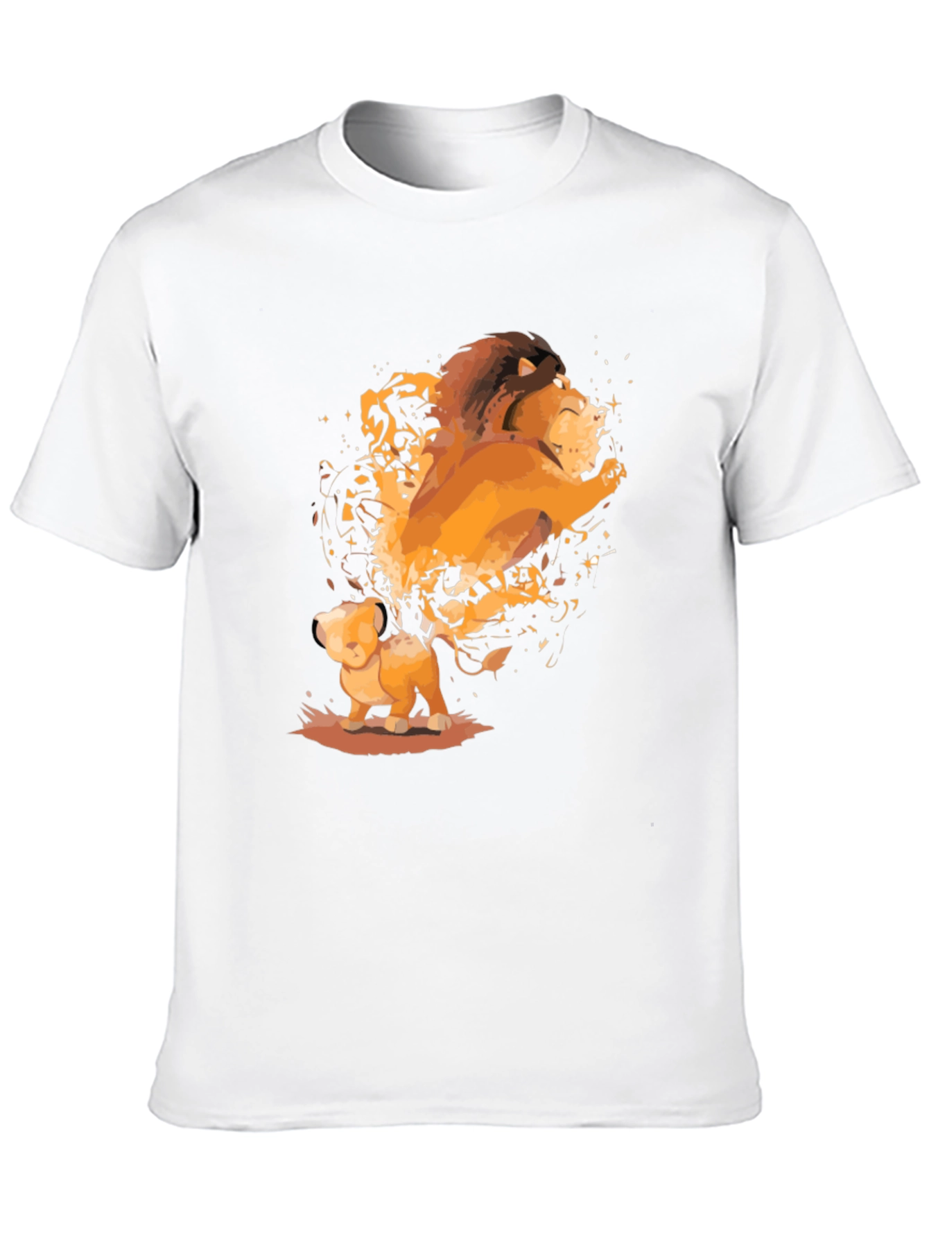 The Lion King Black T-Shirt - Simba and Mufasa