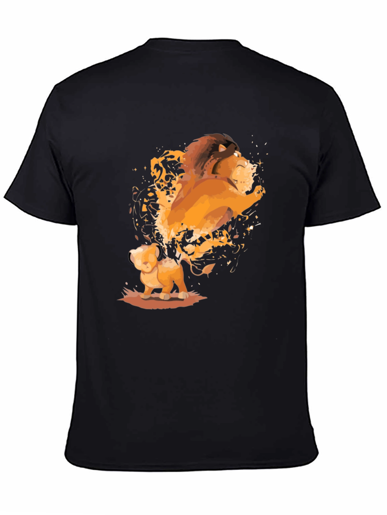 The Lion King Black T-Shirt - Simba and Mufasa