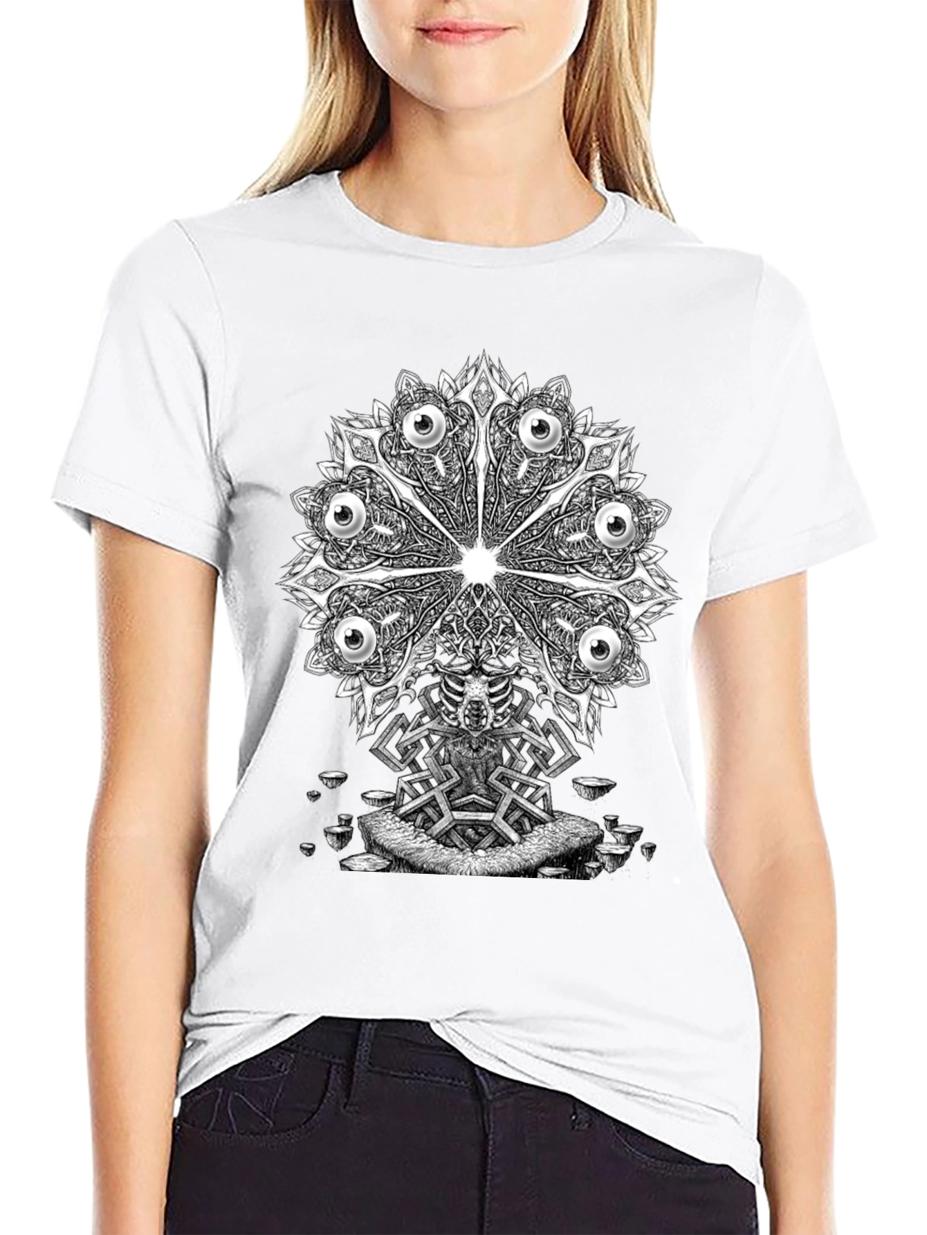 Eye Mandala Graphic Tee - Unique Design