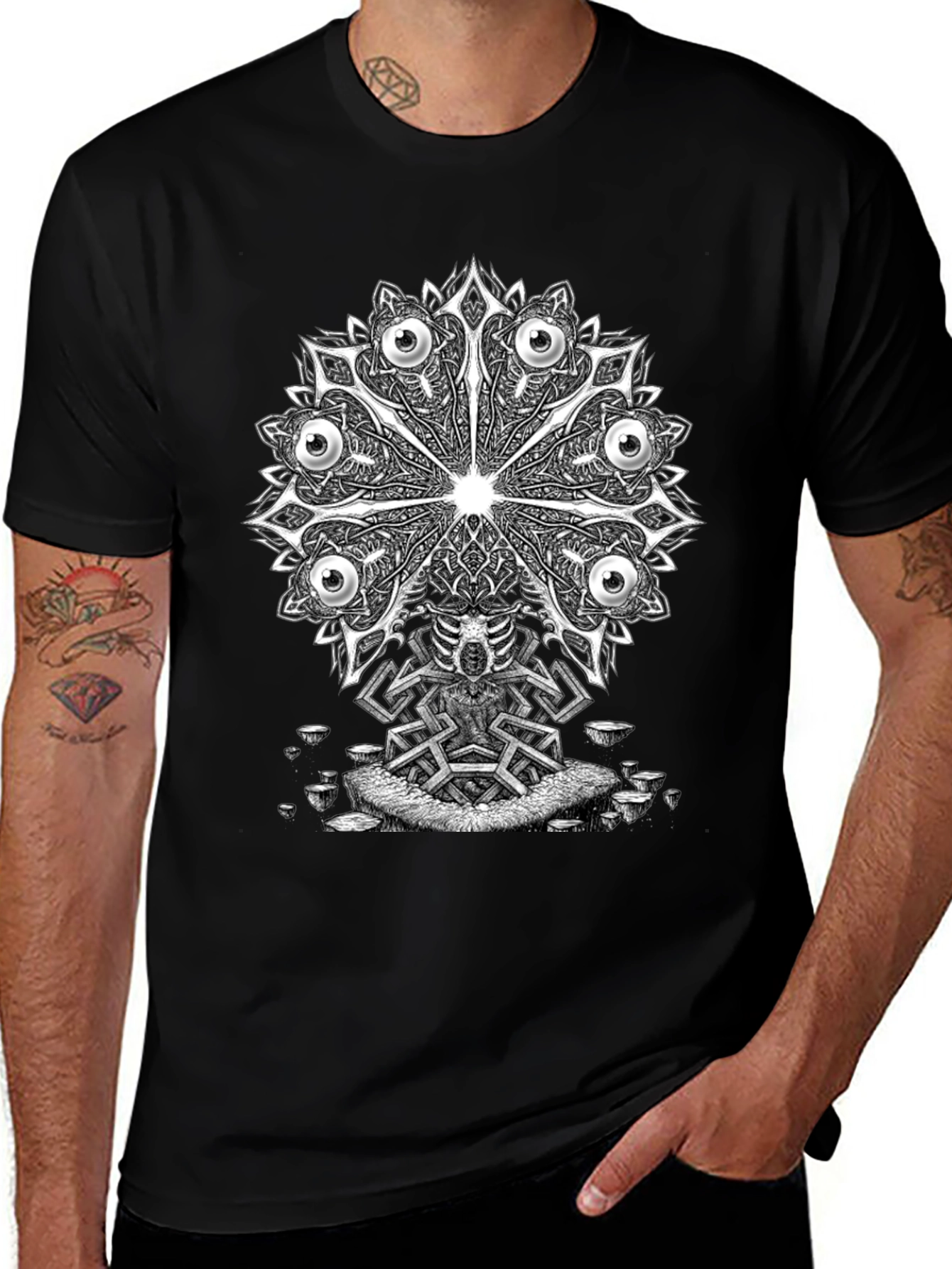 Eye Mandala Graphic Tee - Unique Design