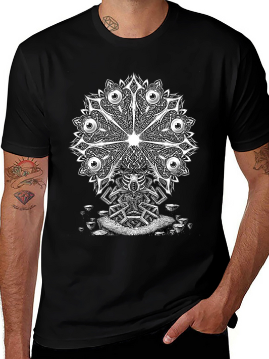 Eye Mandala Graphic Tee - Unique Design