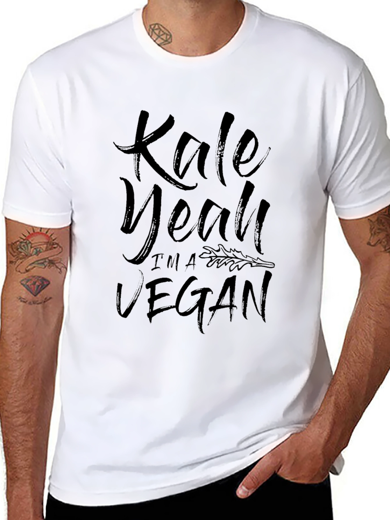 Kale Yeah Im Vegan Tee -  Trendy Unisex T-Shirt