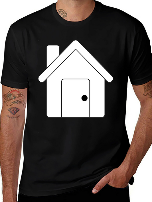 House Graphic Tee - Black Short Sleeve