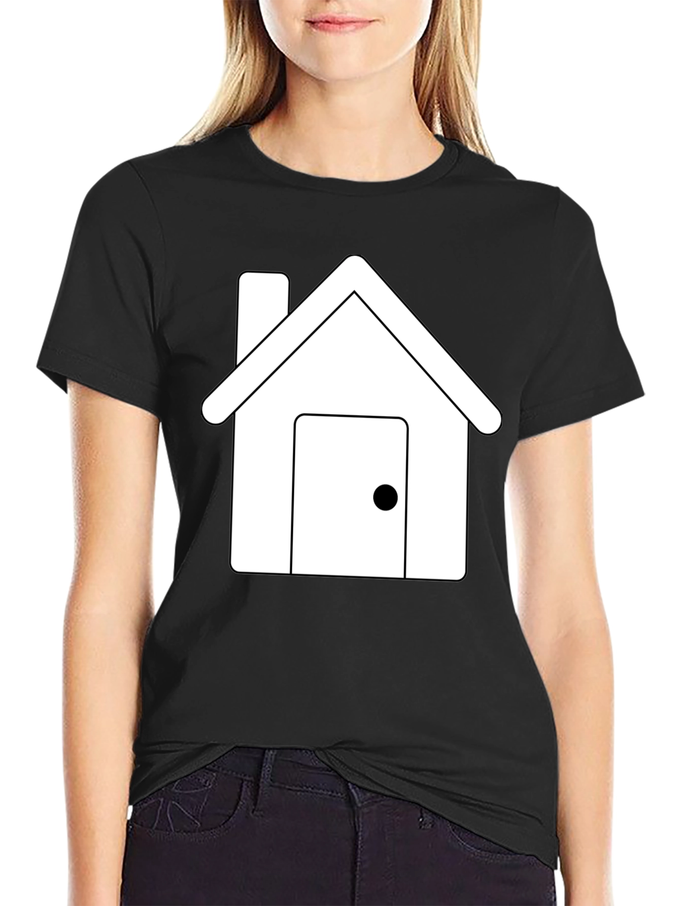 House Graphic Tee - Black Short Sleeve