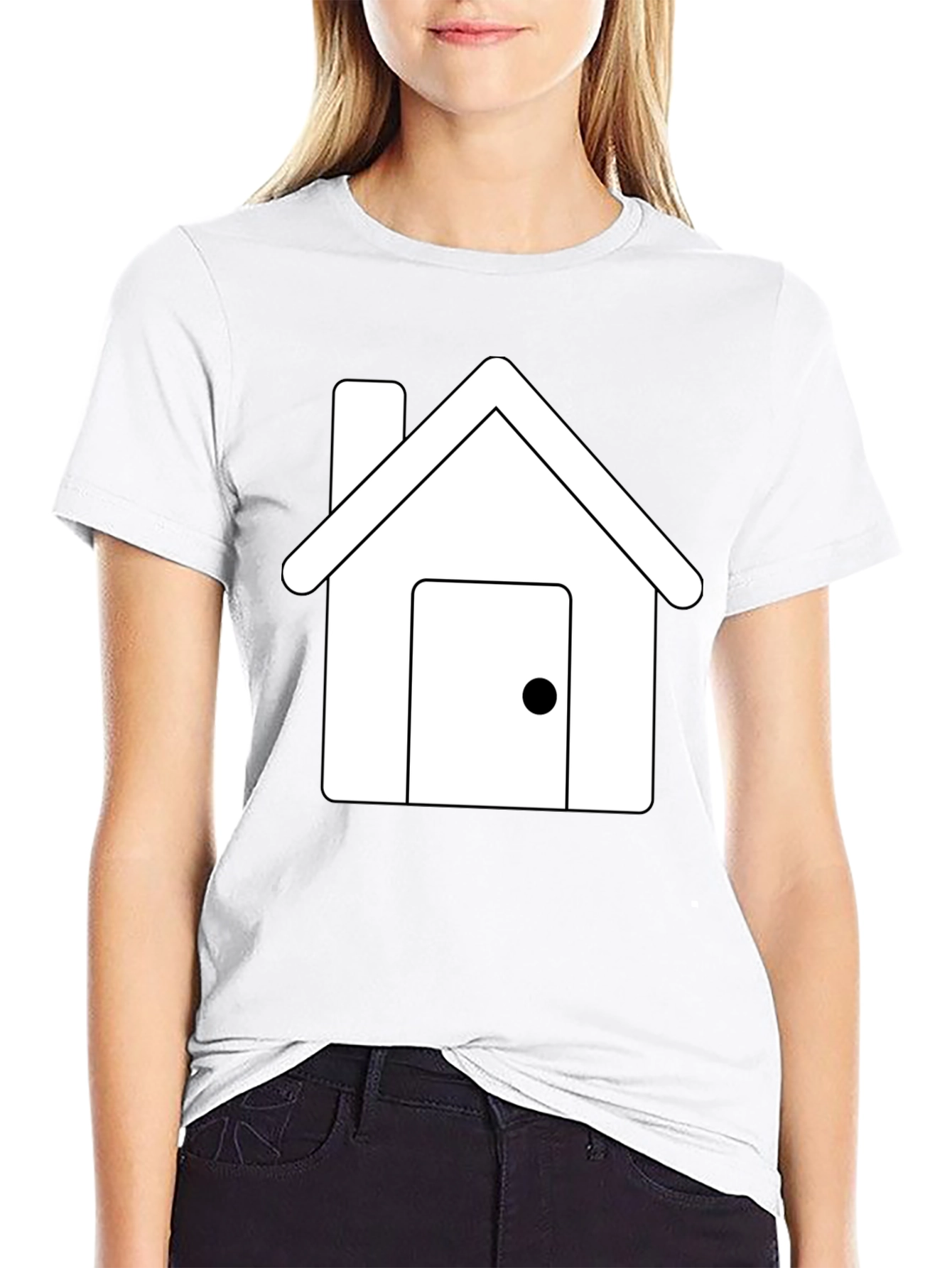 House Graphic Tee - Black Short Sleeve