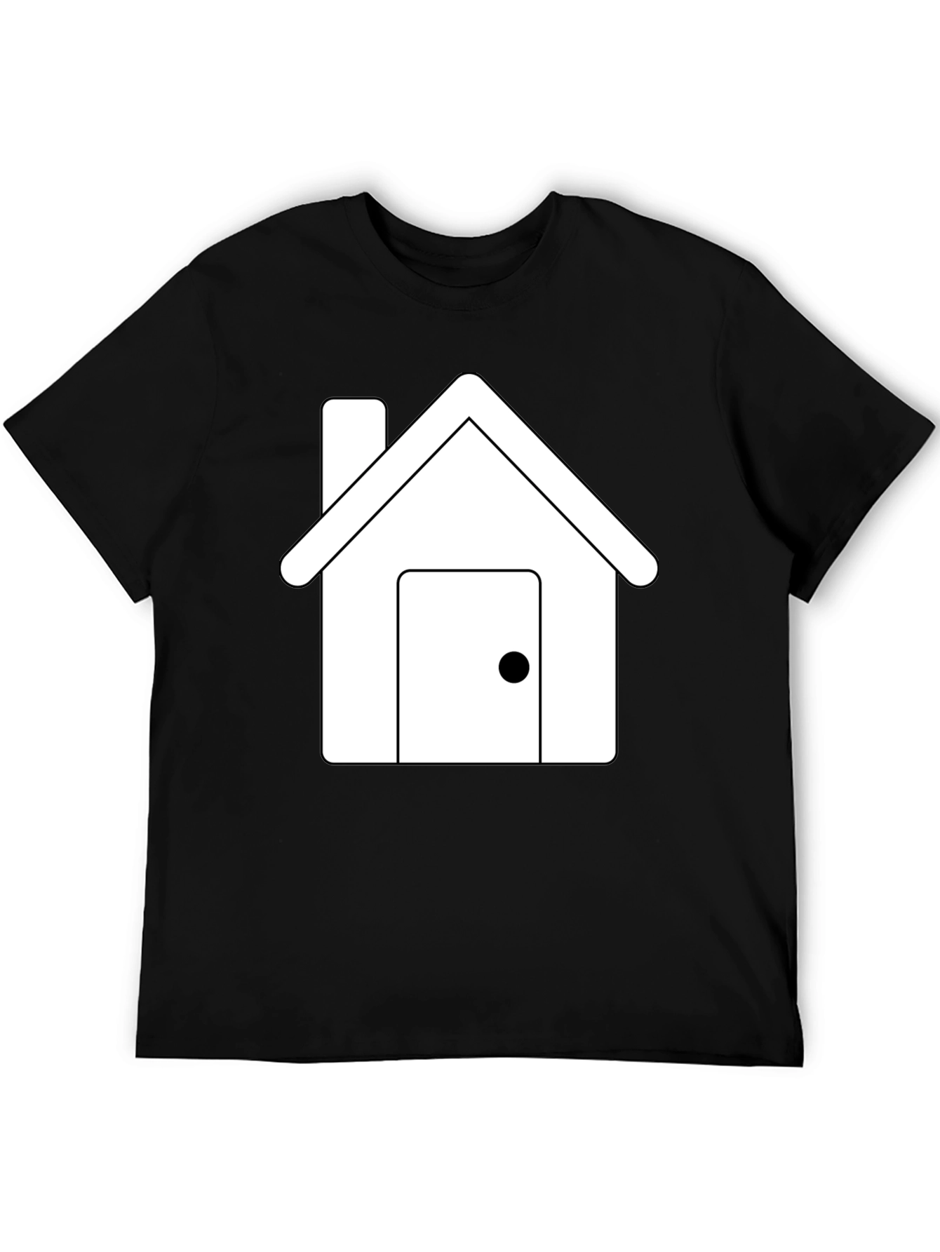 House Graphic Tee - Black Short Sleeve