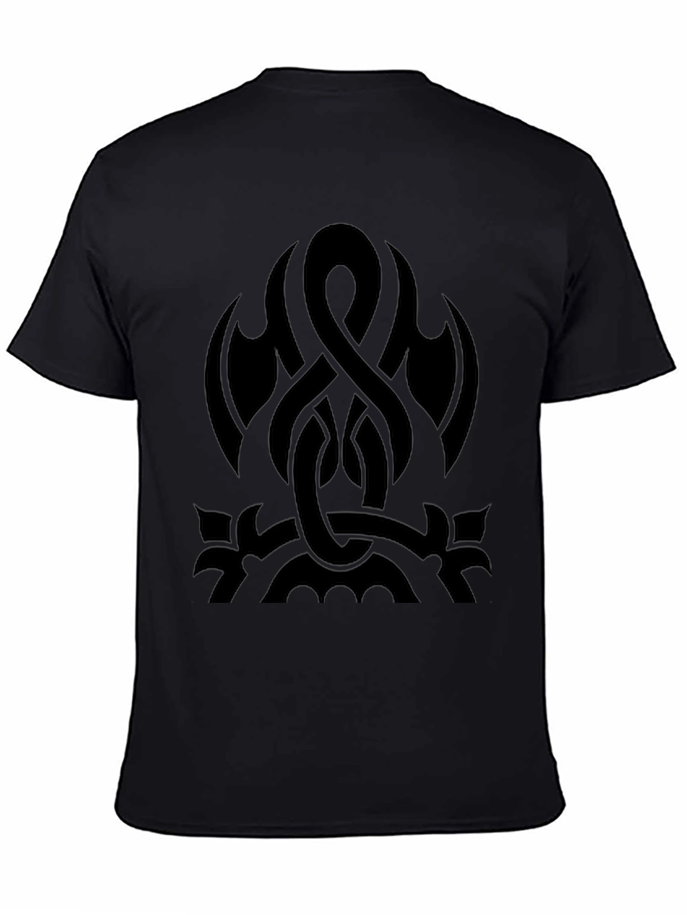 Mens Black Graphic Tee - Celtic Knot Design