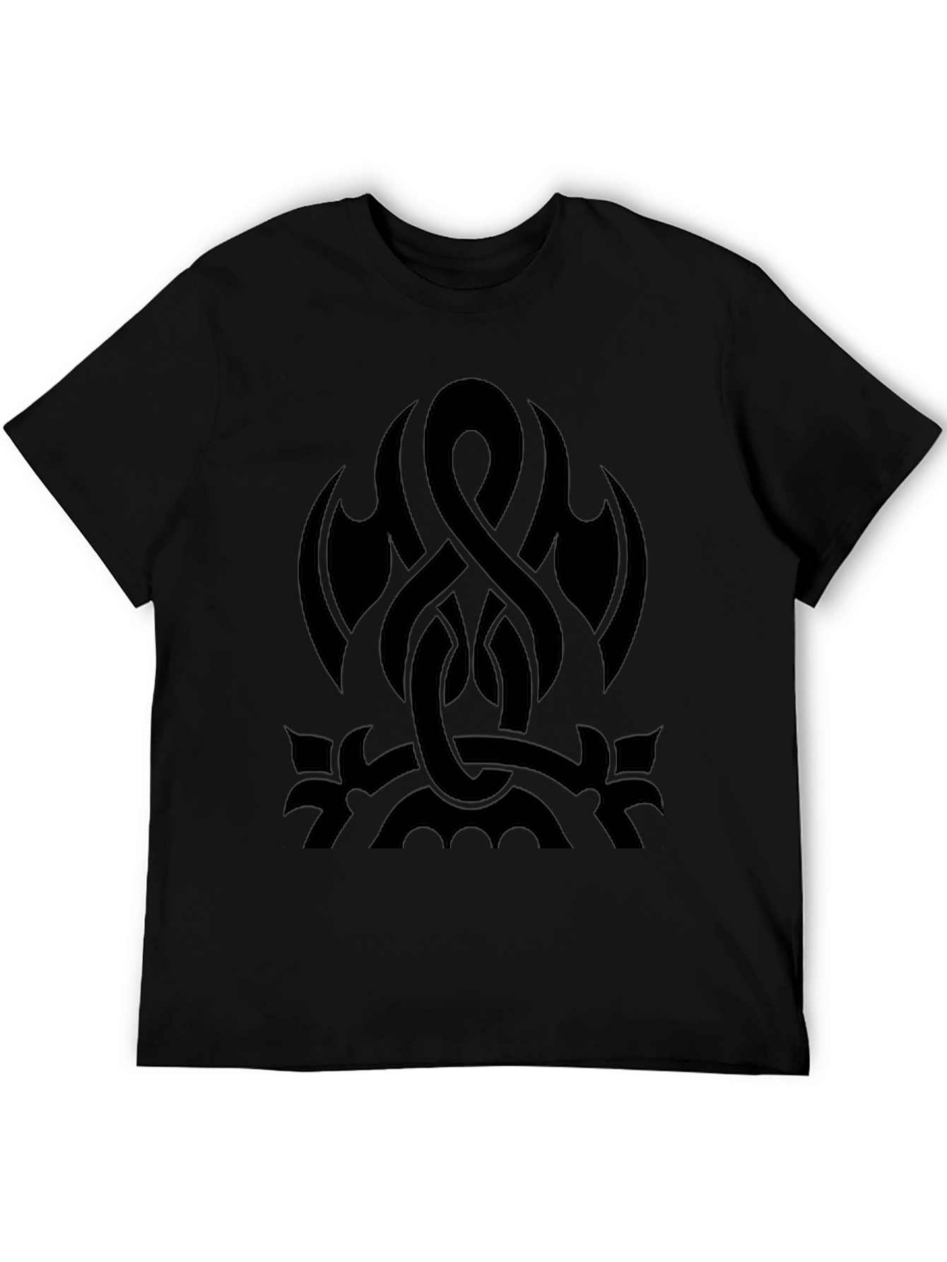 Mens Black Graphic Tee - Celtic Knot Design