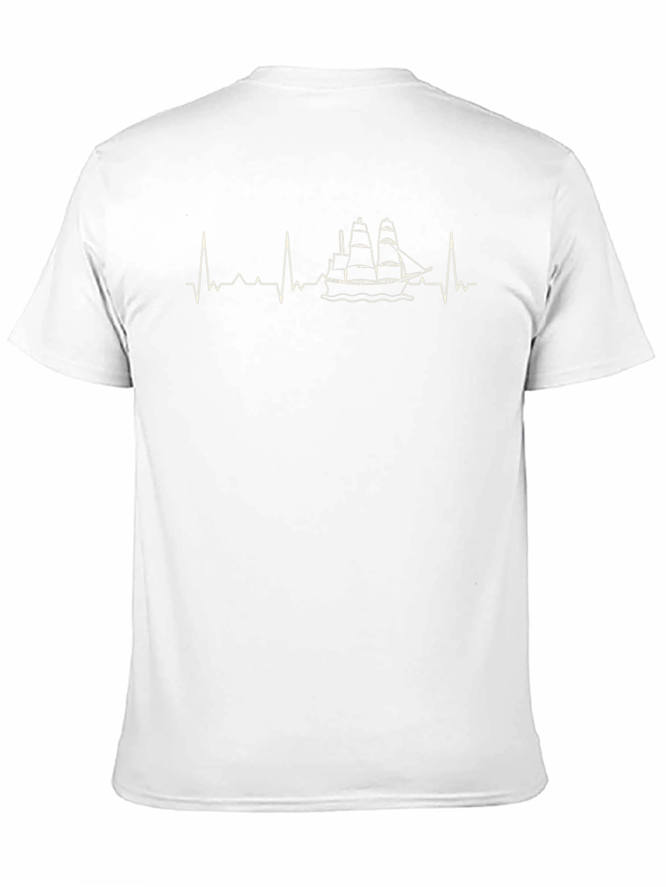 Heartbeat Sailing T-Shirt - Black Graphic Tee