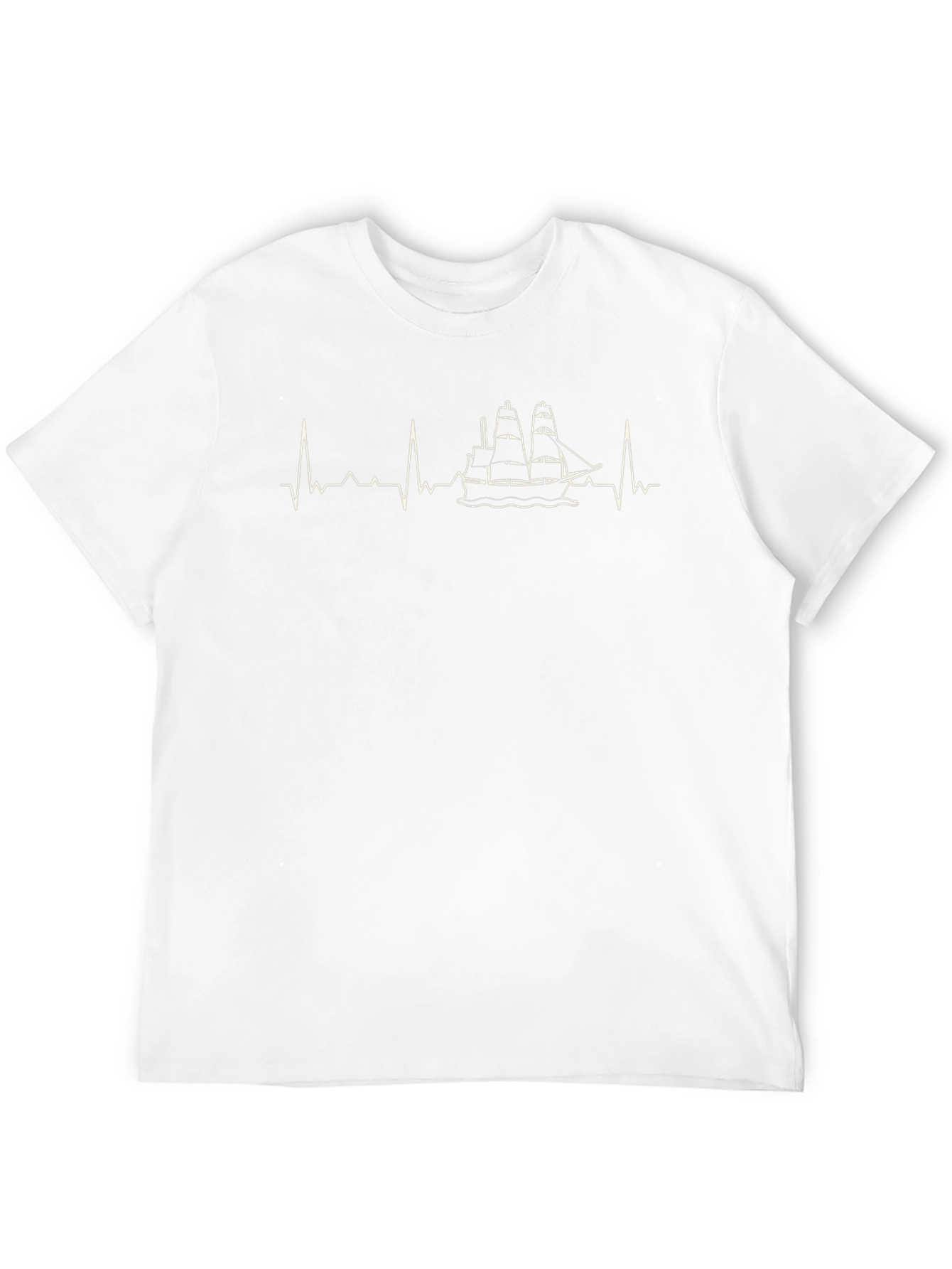 Heartbeat Sailing T-Shirt - Black Graphic Tee