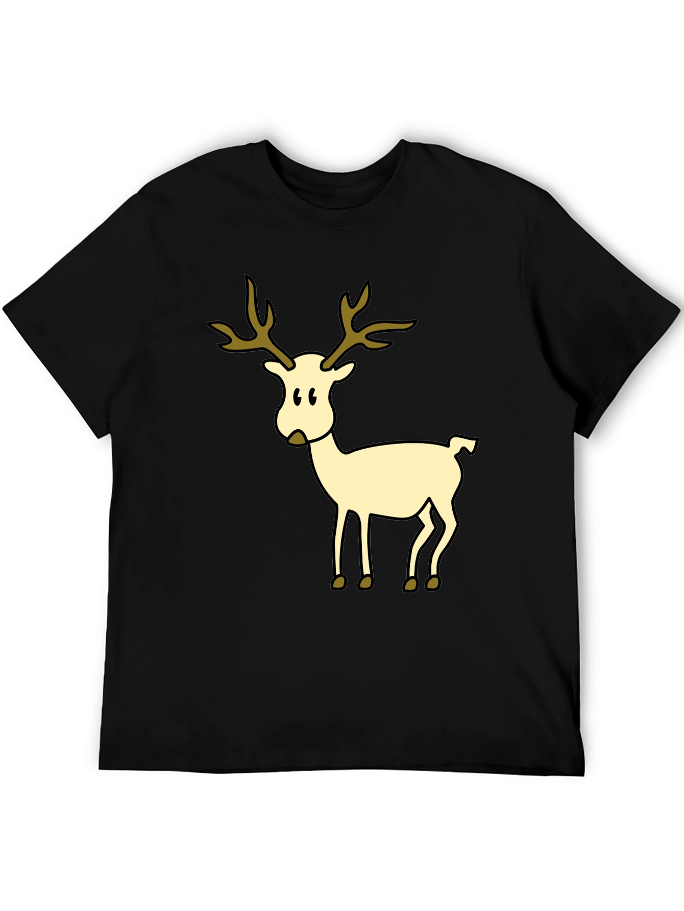 Festive Reindeer Graphic T-Shirt - Holiday Style