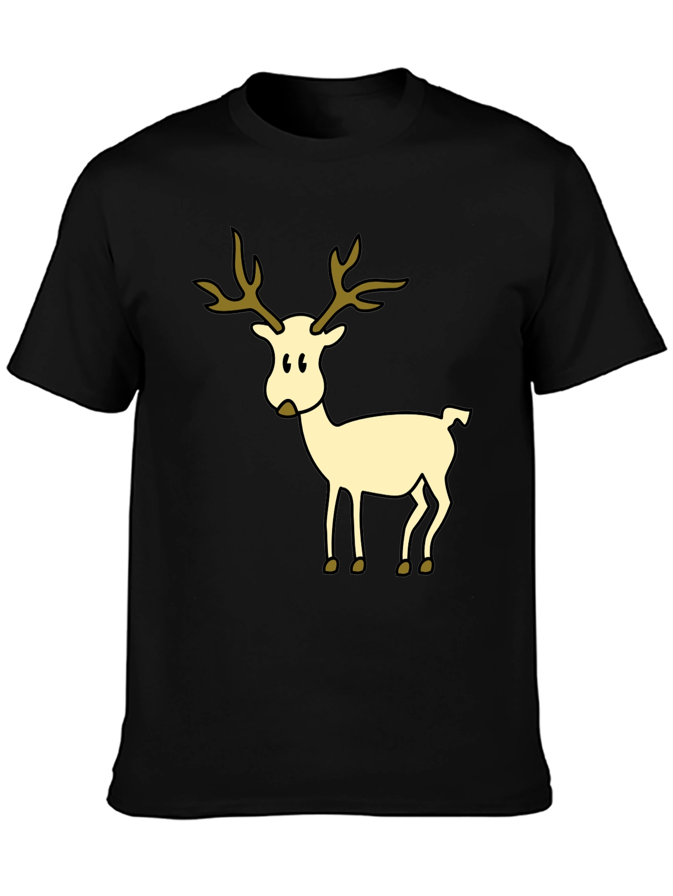 Festive Reindeer Graphic T-Shirt - Holiday Style