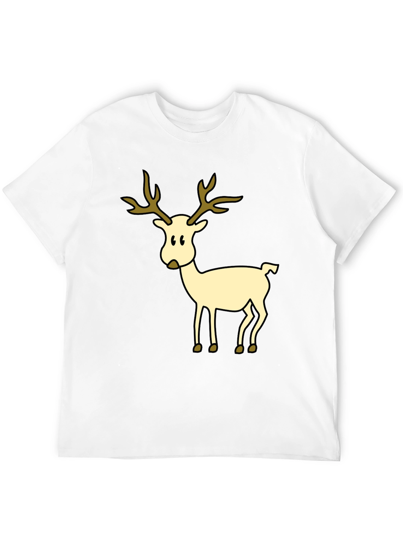 Festive Reindeer Graphic T-Shirt - Holiday Style