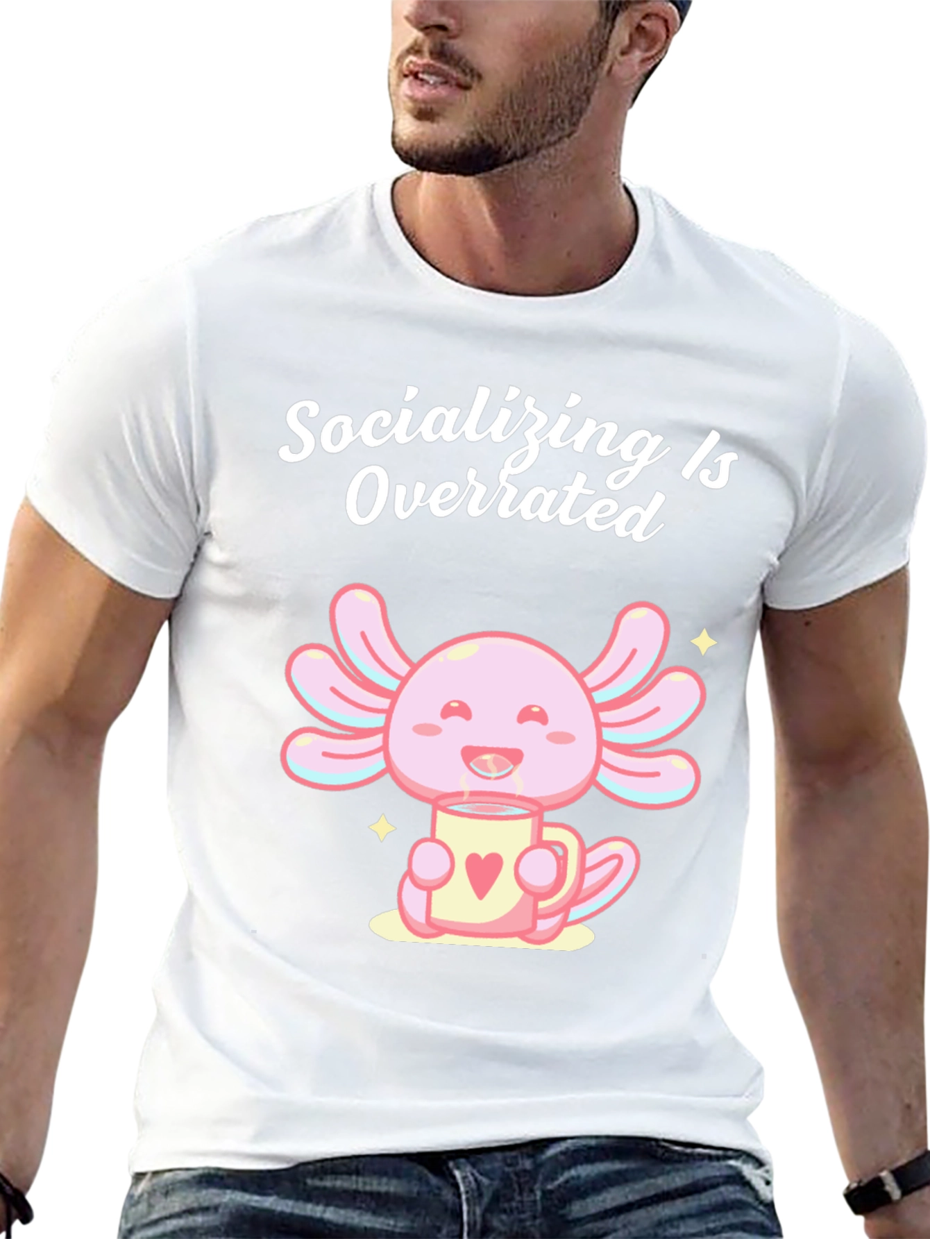 Socializing is Overrated Axolotl T-Shirt