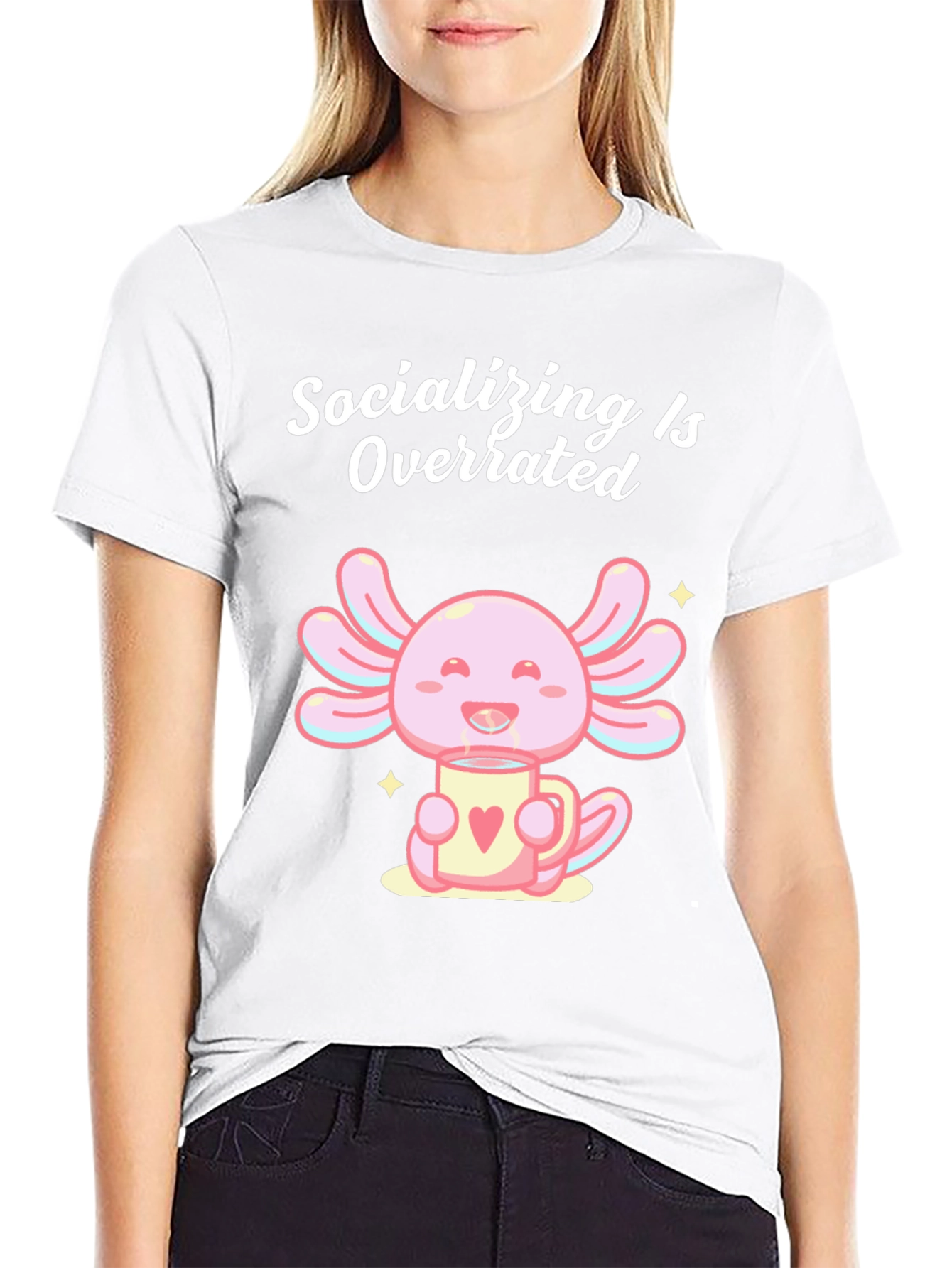 Socializing is Overrated Axolotl T-Shirt